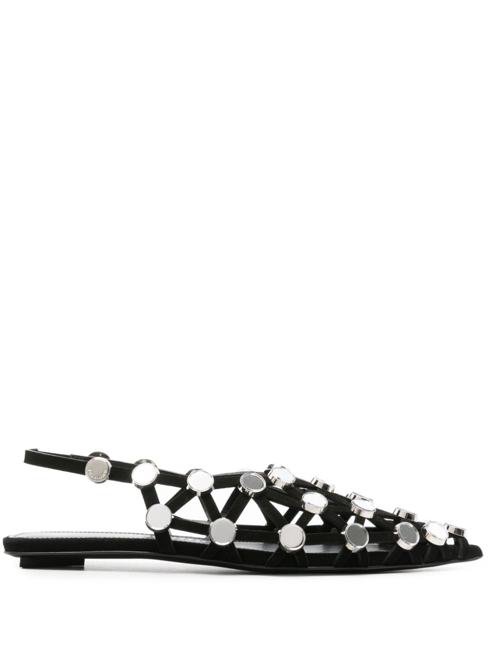 The Attico ''Grid'' Black Ballerina
