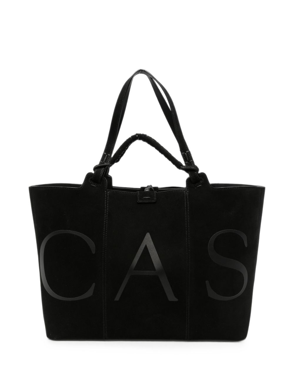 Casadei Suede Logo Tote Bag