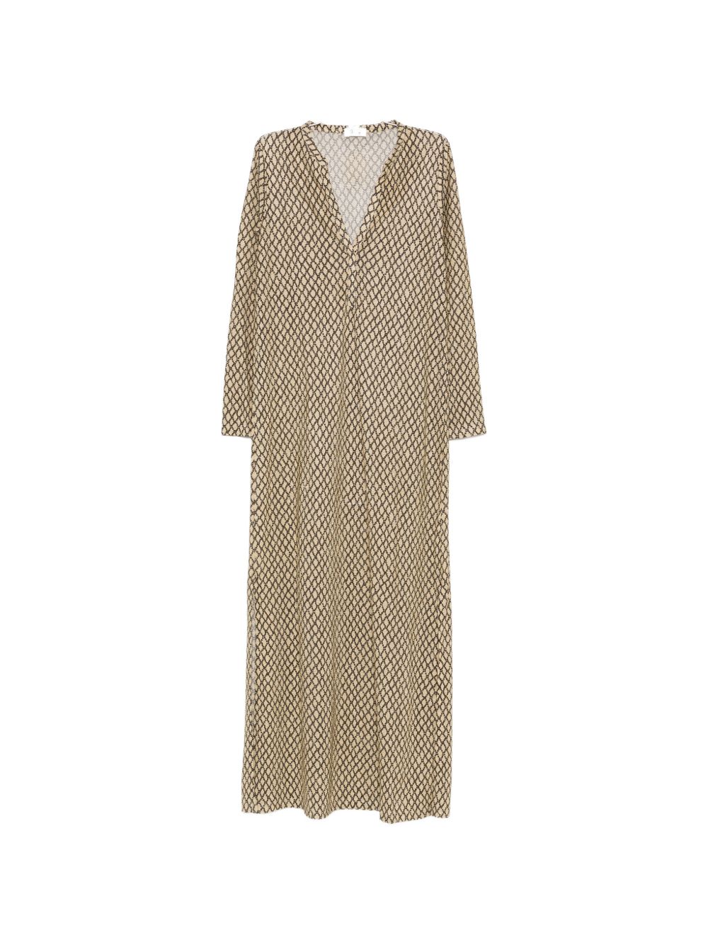 Siyu V-neck long sleeves Money kaftan dress