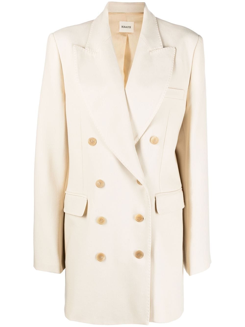 Khaite Double-breasted wool blend jacket