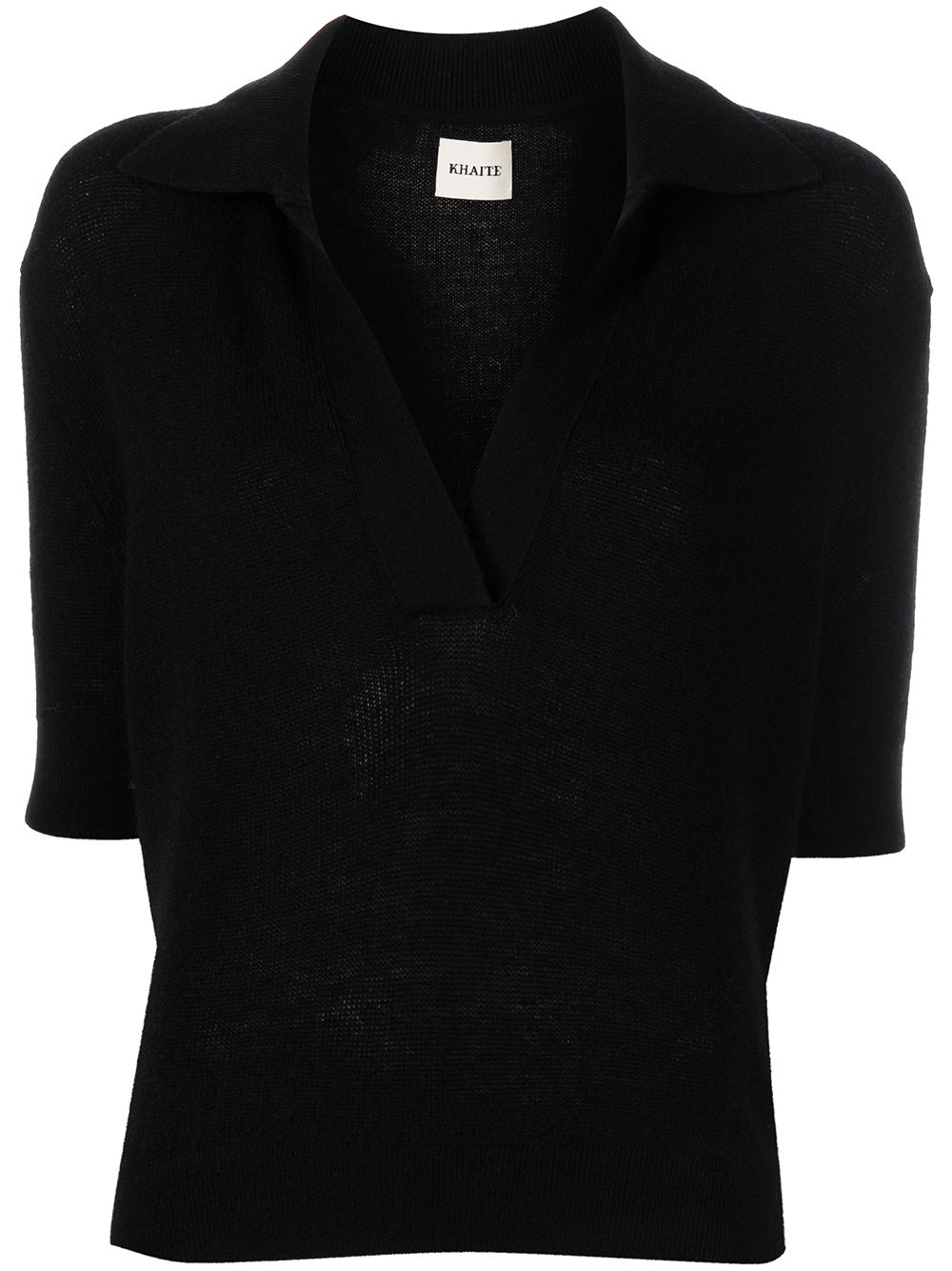 Khaite Shrunken cashmere polo shirt