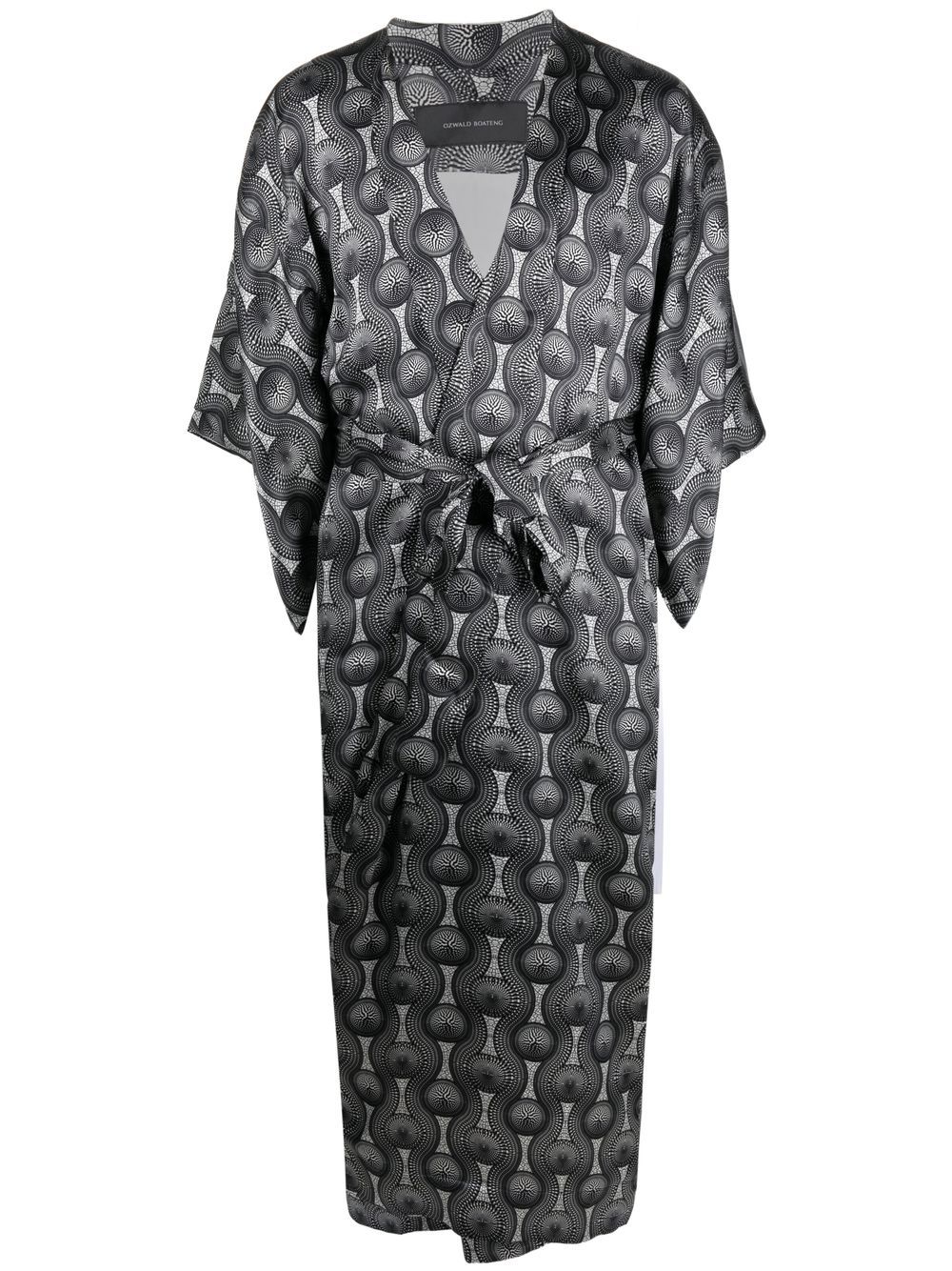 Ozwald Boateng Printed silk long kimono