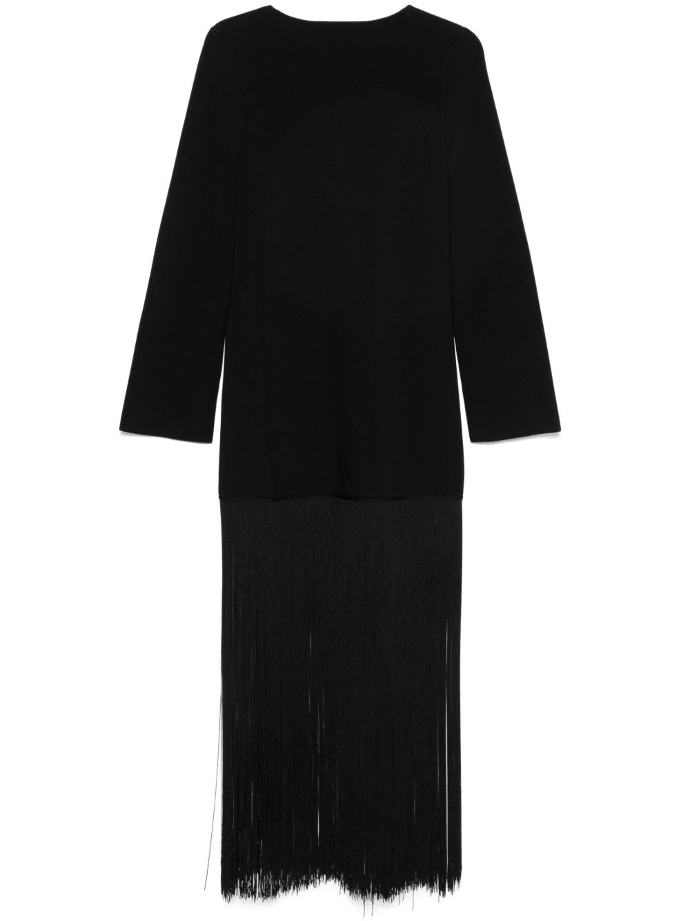 Khaite V-back fringe detailing Paley fringed dress