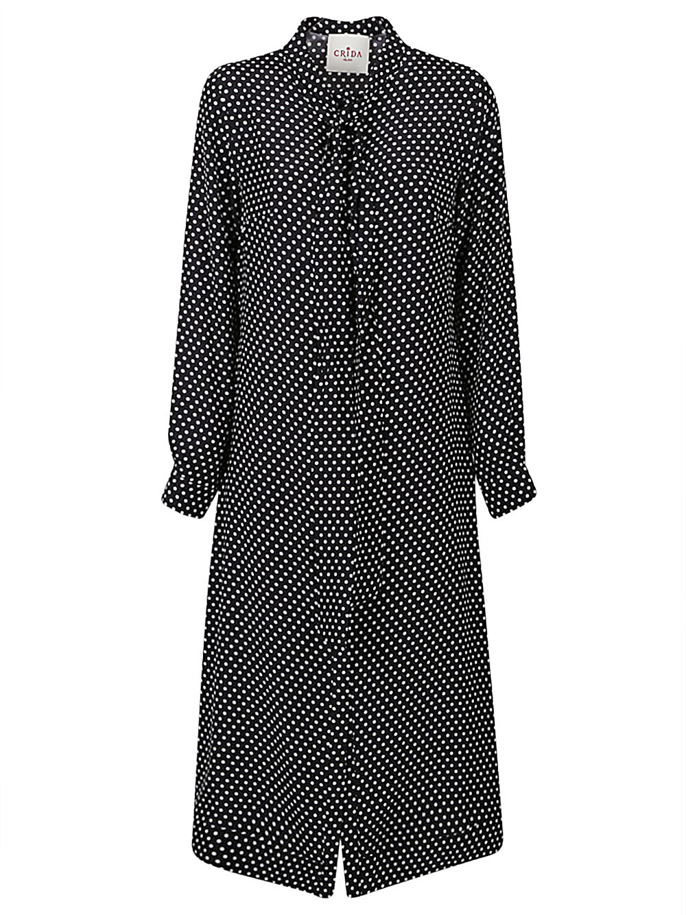Crida Polka dot silk midi dress