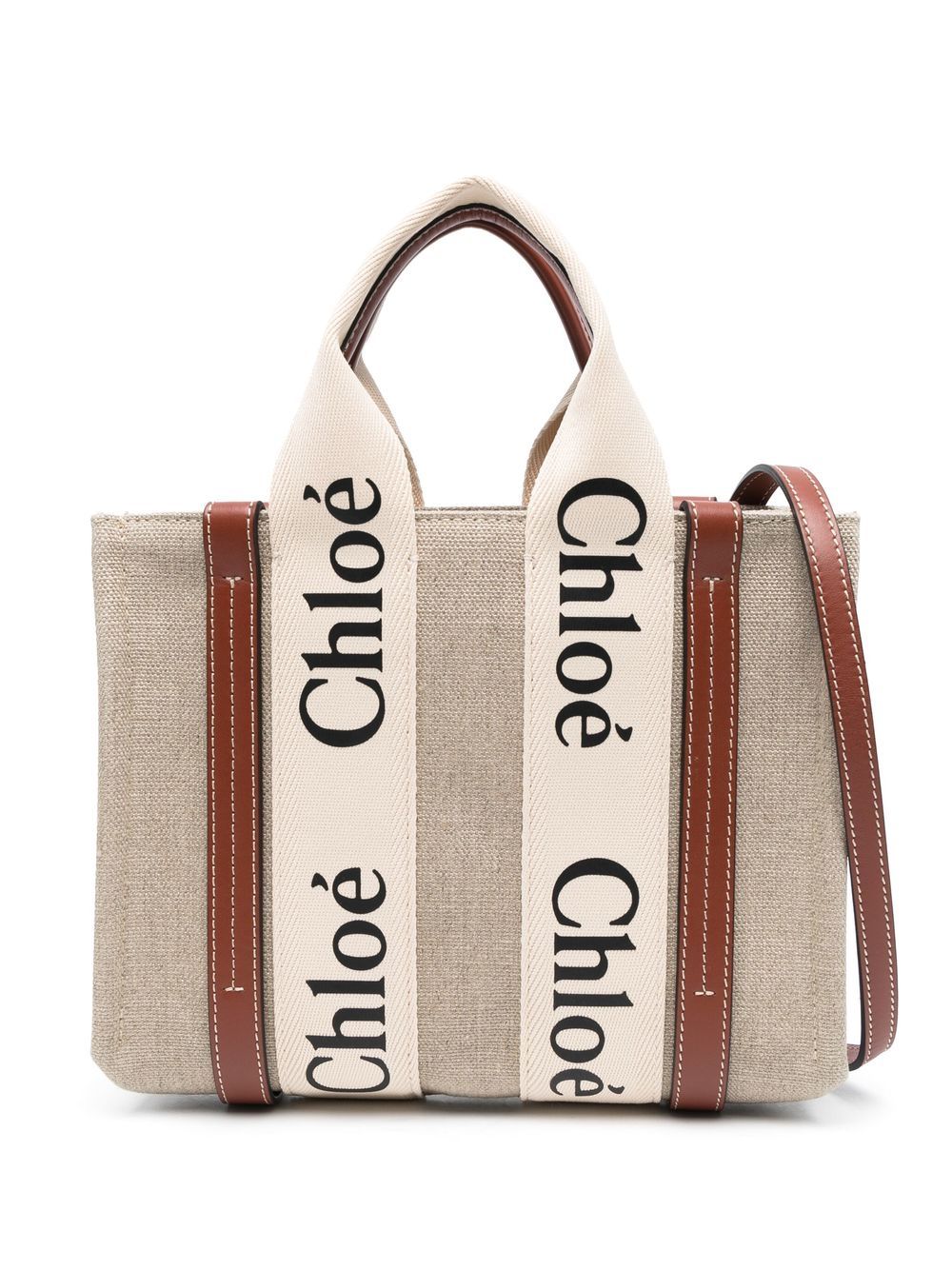 Chloé Women's Small Woody Tote Bag In Linen
