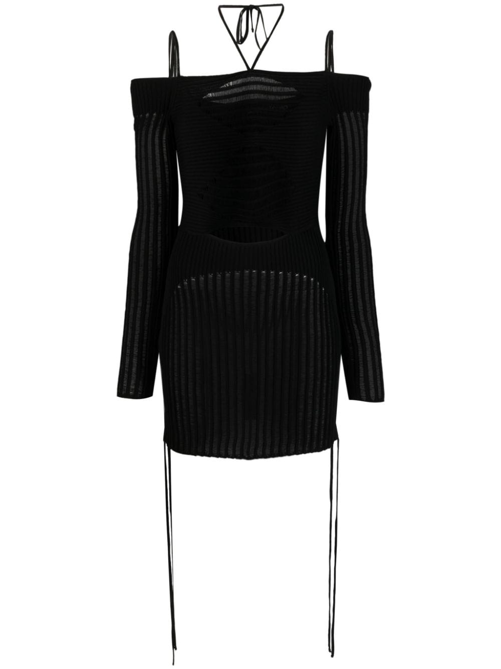 AndreÄdamo Knit ribbed mini dress