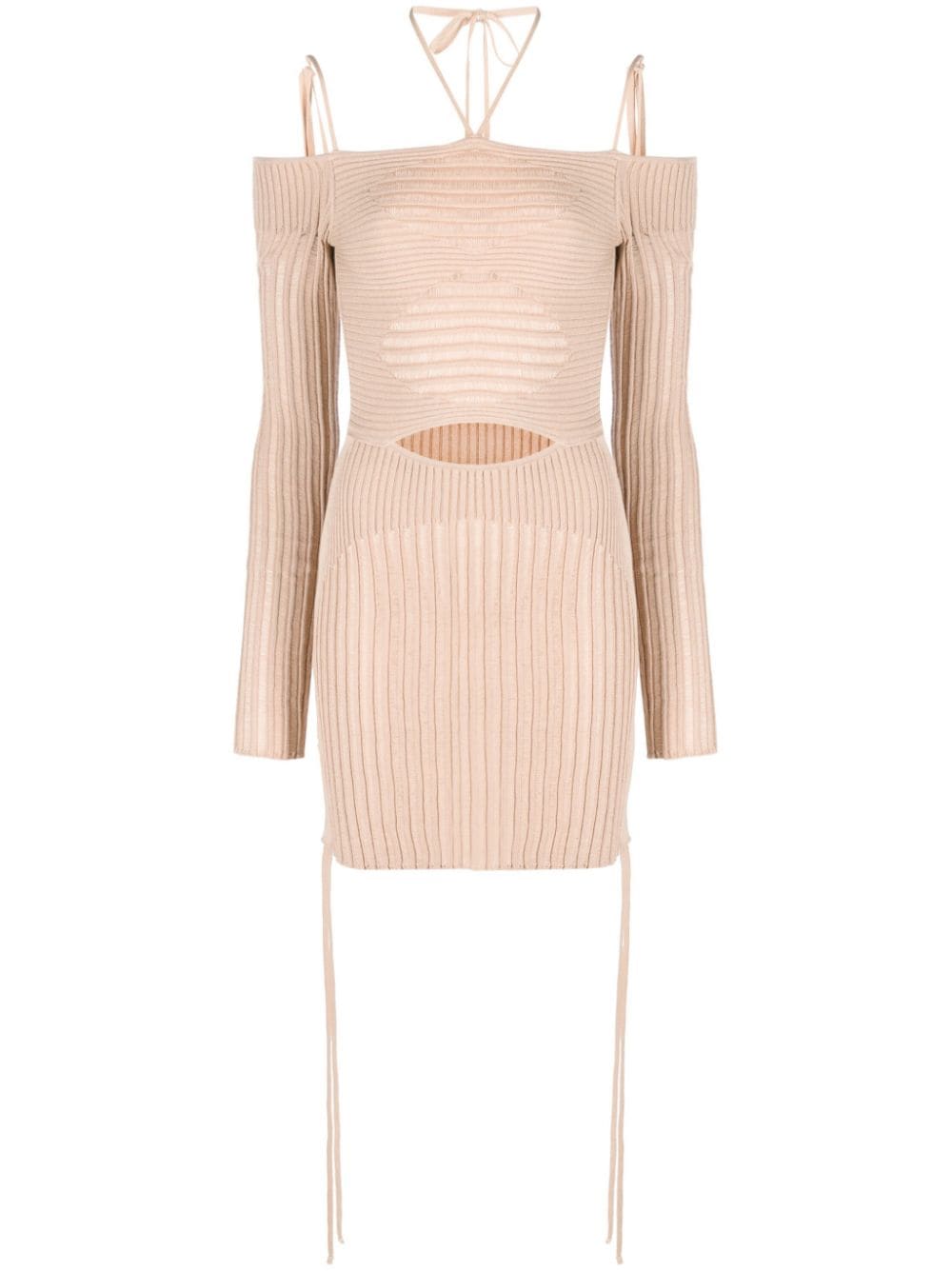 AndreÄdamo Knit ribbed mini dress