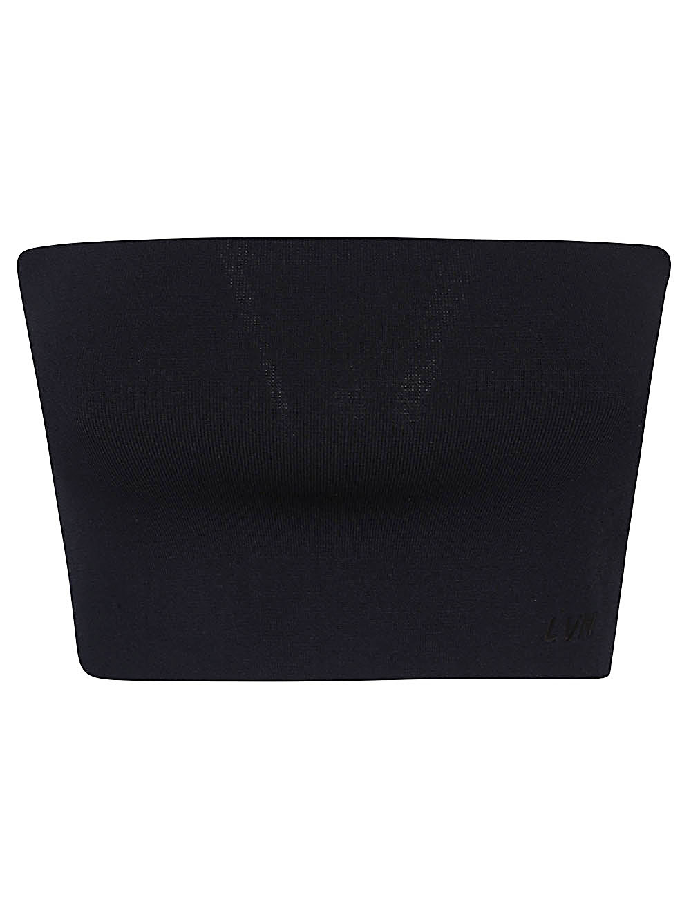 Liviana Conti Blue bandeau top with tone-on-tone logo Bandeau top