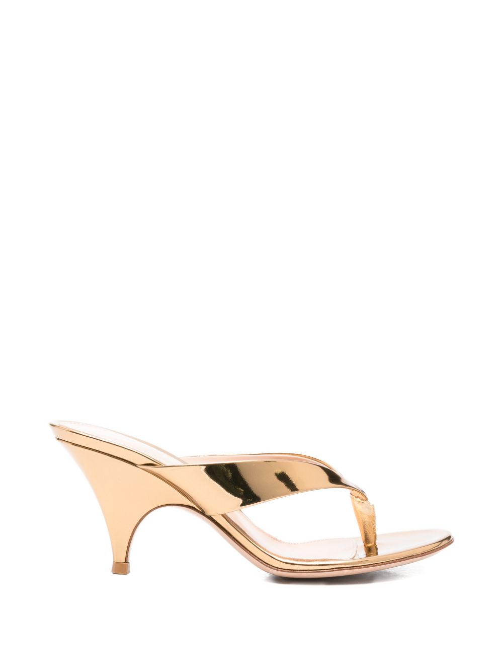 Gianvito Sofia Thong 70 mirrored-leather sandals