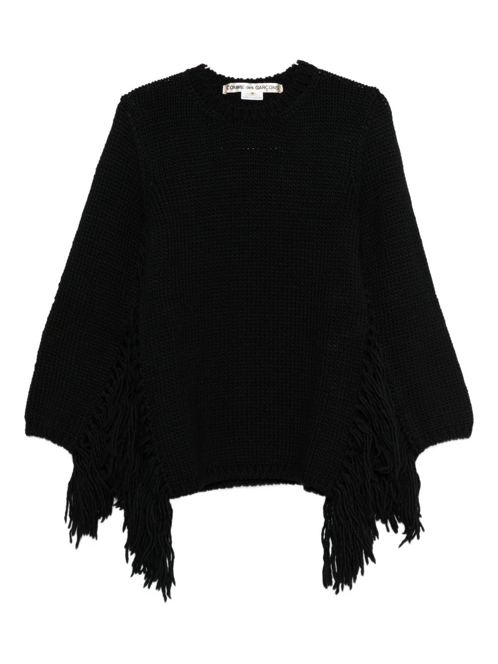 Comme Des GarÃ§ons Fringed Wool Top