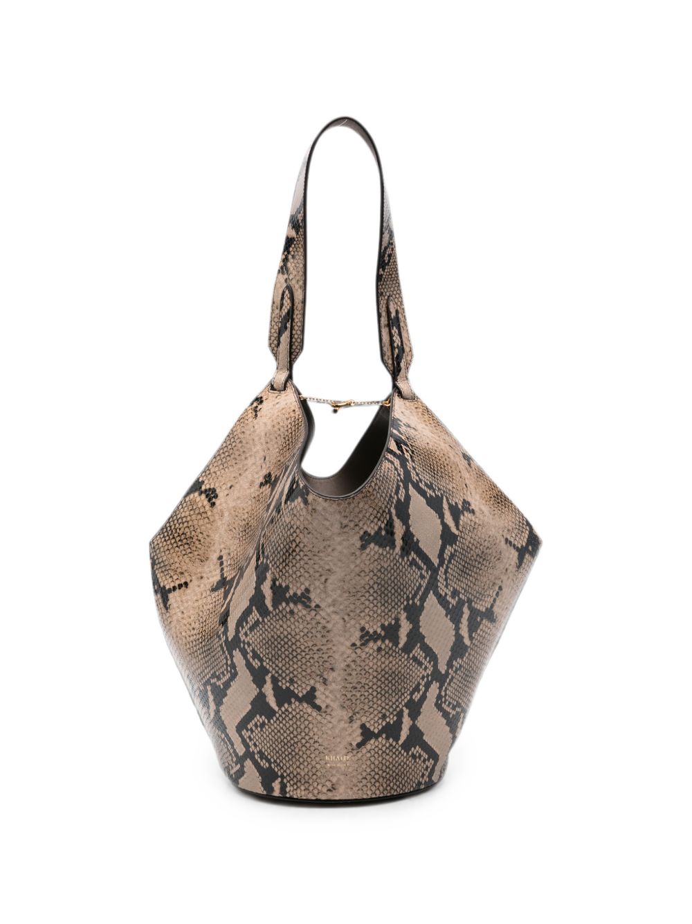 Khaite Lotus Python Shoulder Bag