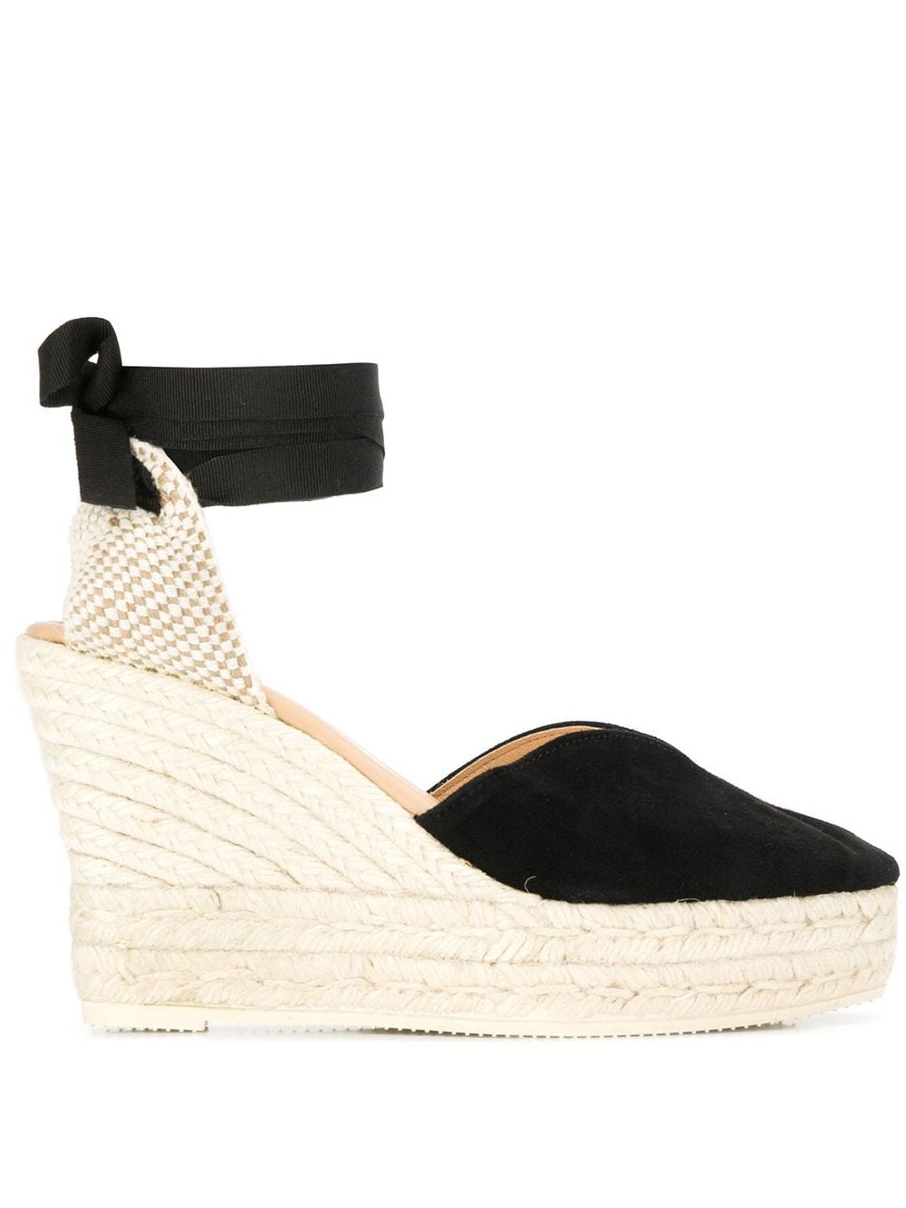 Manebi Hamptons Suede Heart-Shaped Wedge Espadrilles