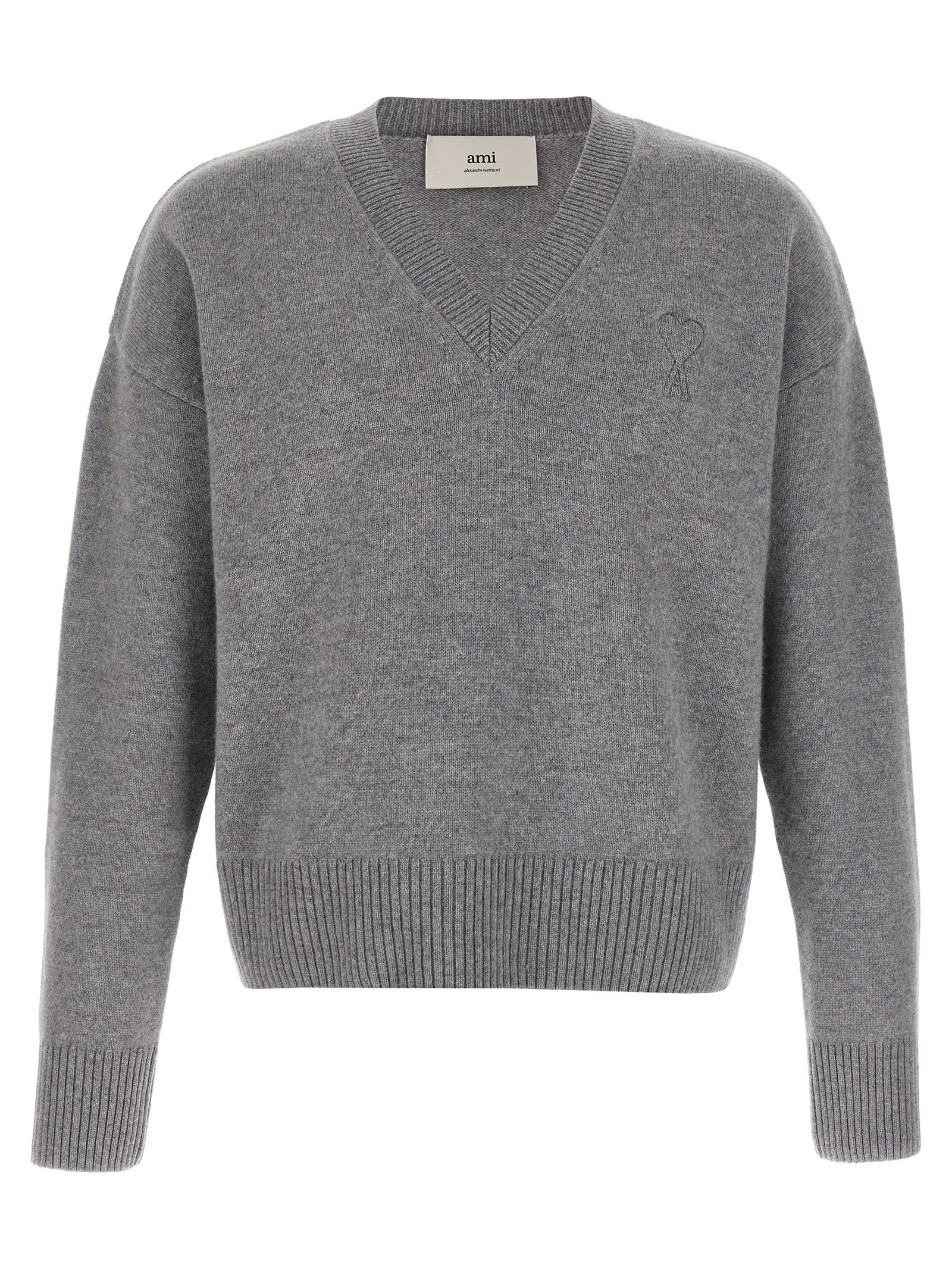 Ami Paris Men's Puff Logo Patch Sweater