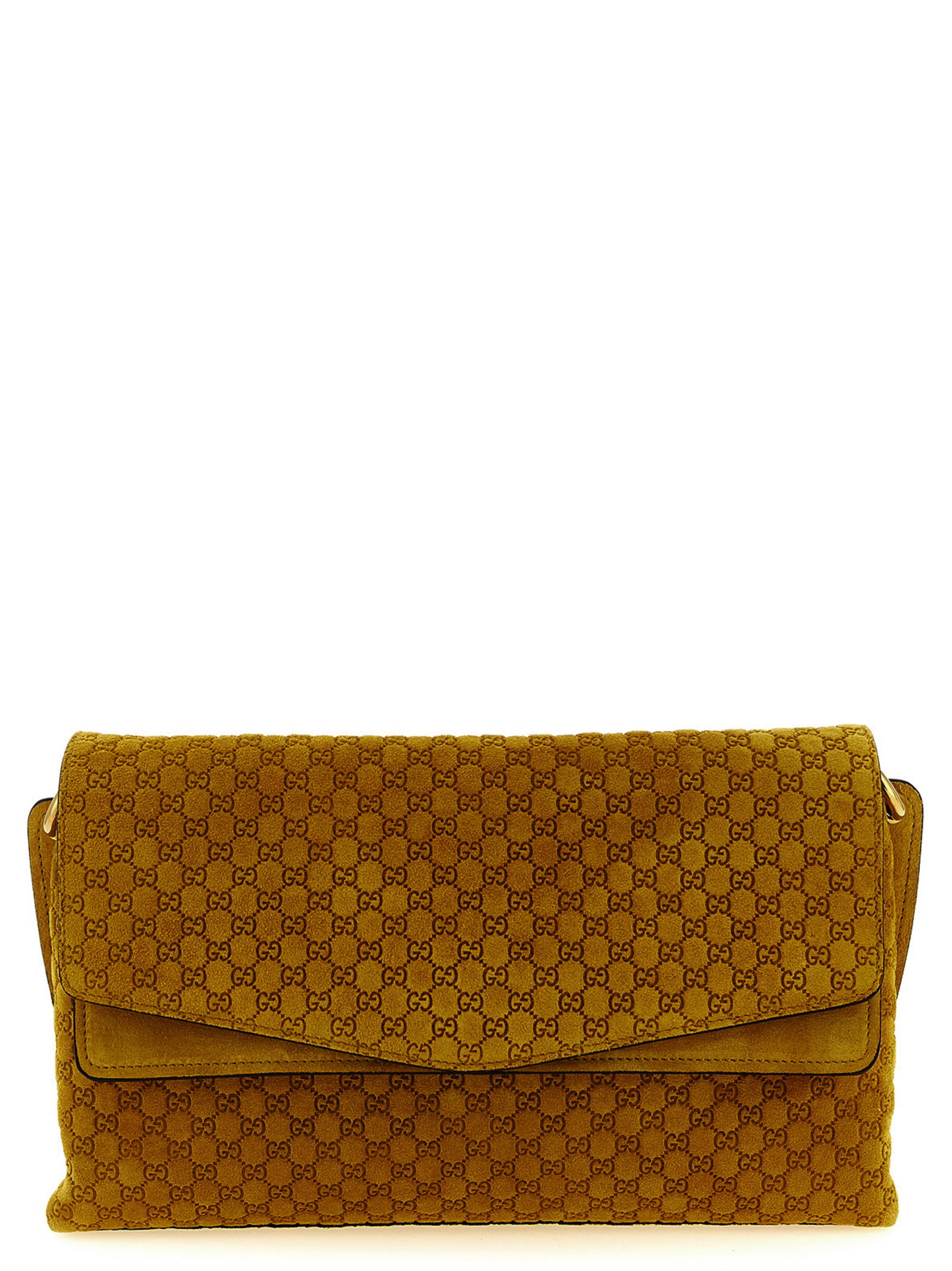 Gucci Gg Medium Suede Shoulder Bag