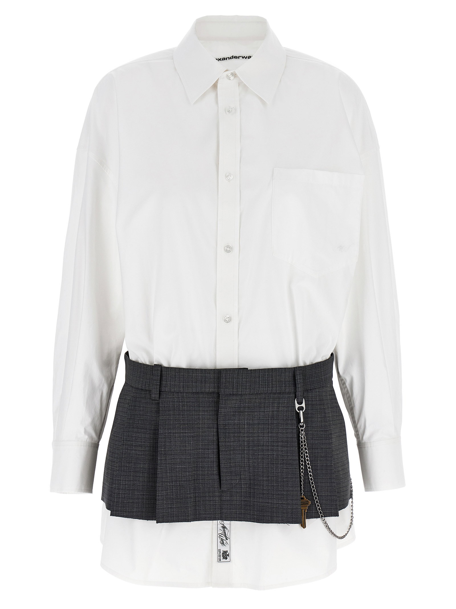 Alexander Wang Pre-styled Shirt Dress W Chain Dress