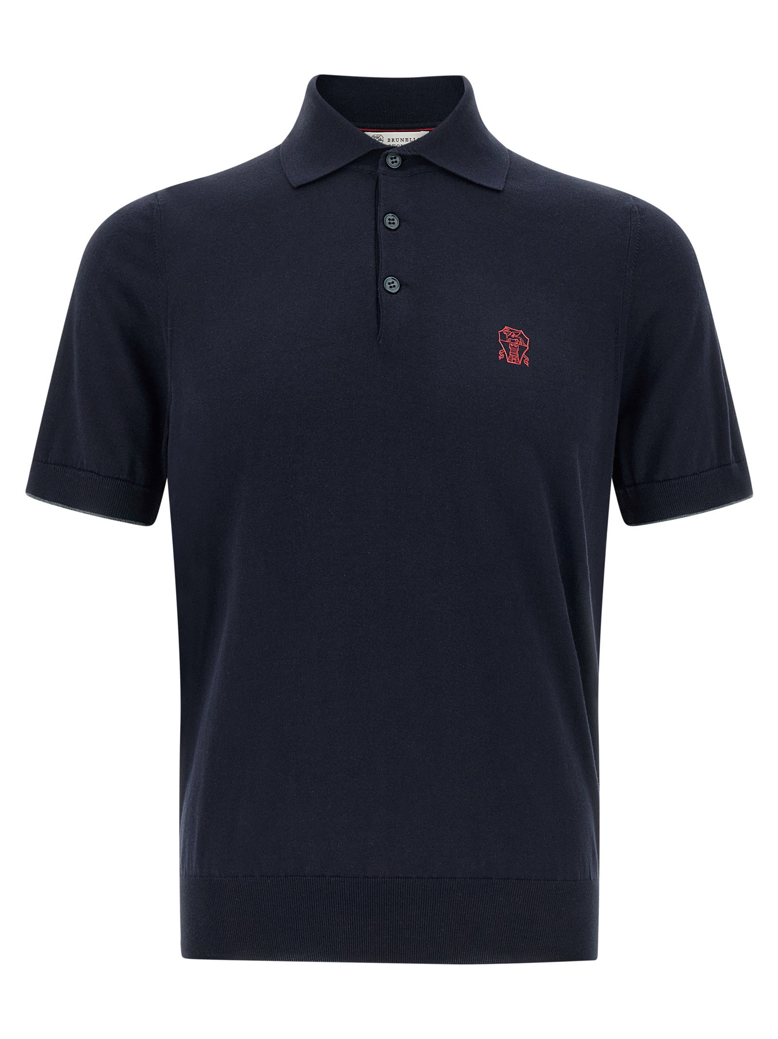 Brunello Cucinelli Logo Embroidery Polo Shirt