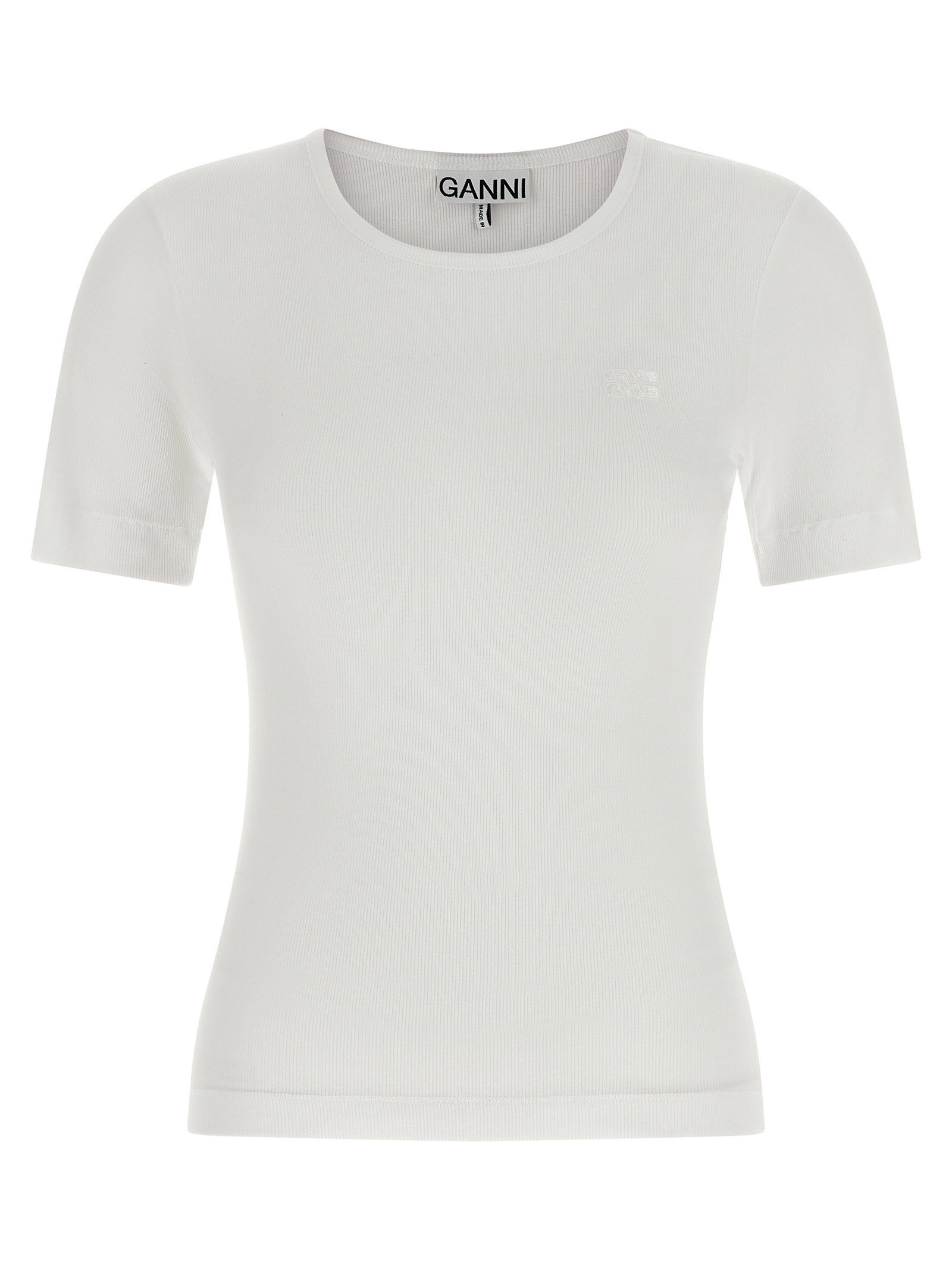 Ganni Logo Embroidery T-shirt
