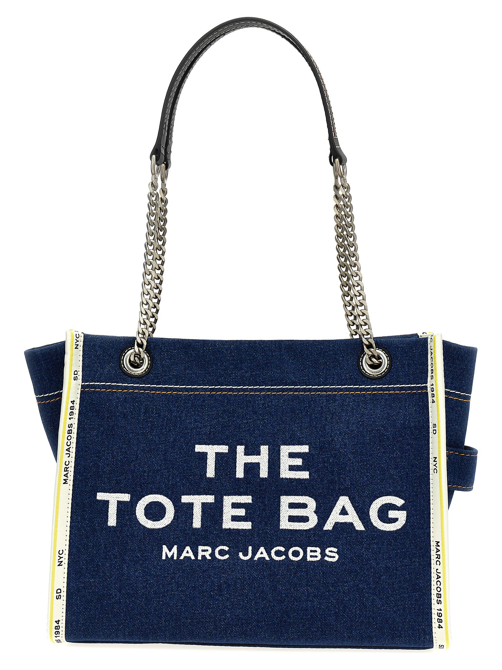 Marc Jacobs The Denim Chain Medium Tote Shoulder Bag