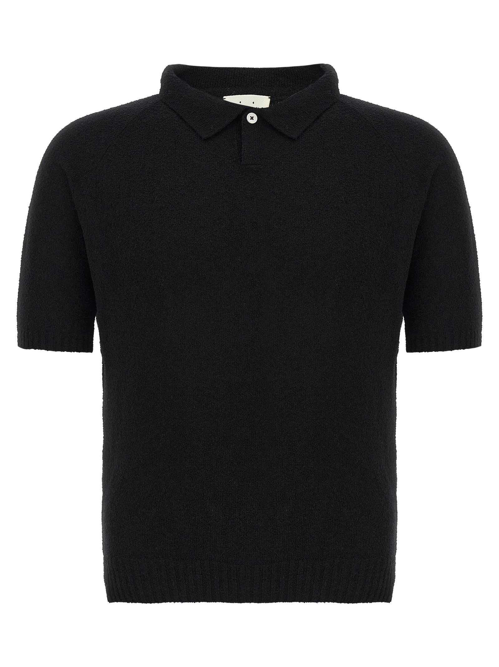 Ma'ry'ya Bouclé Cotton Polo Shirt