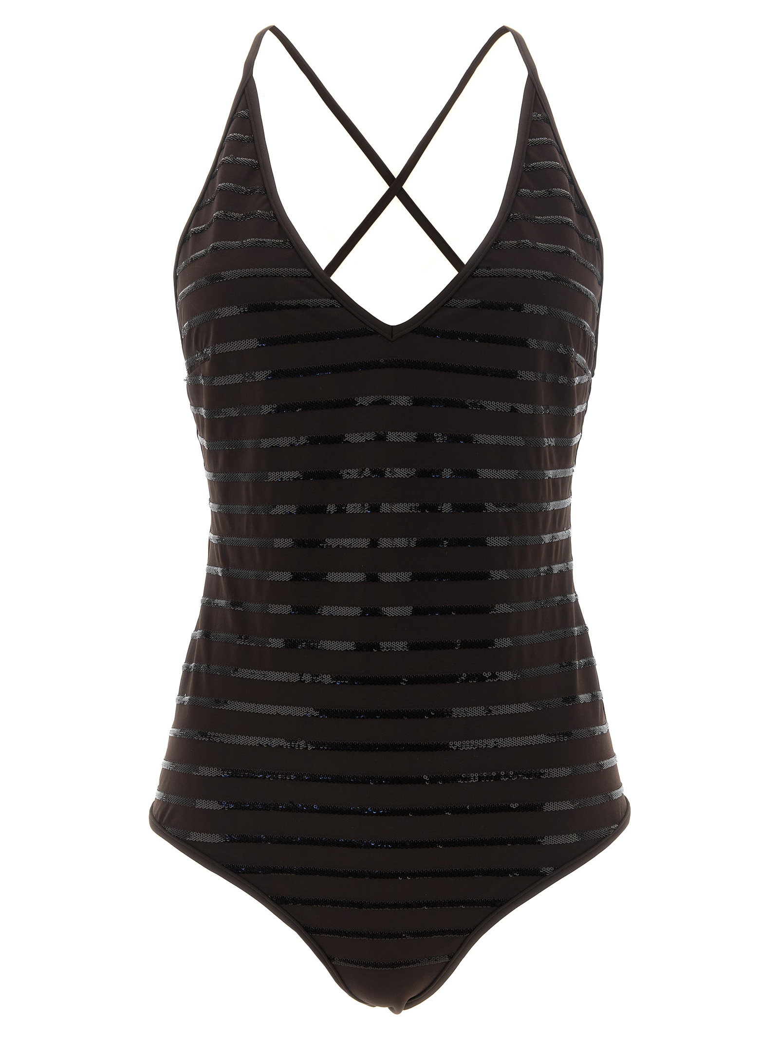 Brunello Cucinelli Dazzling Stripes One-piece Swimsuit