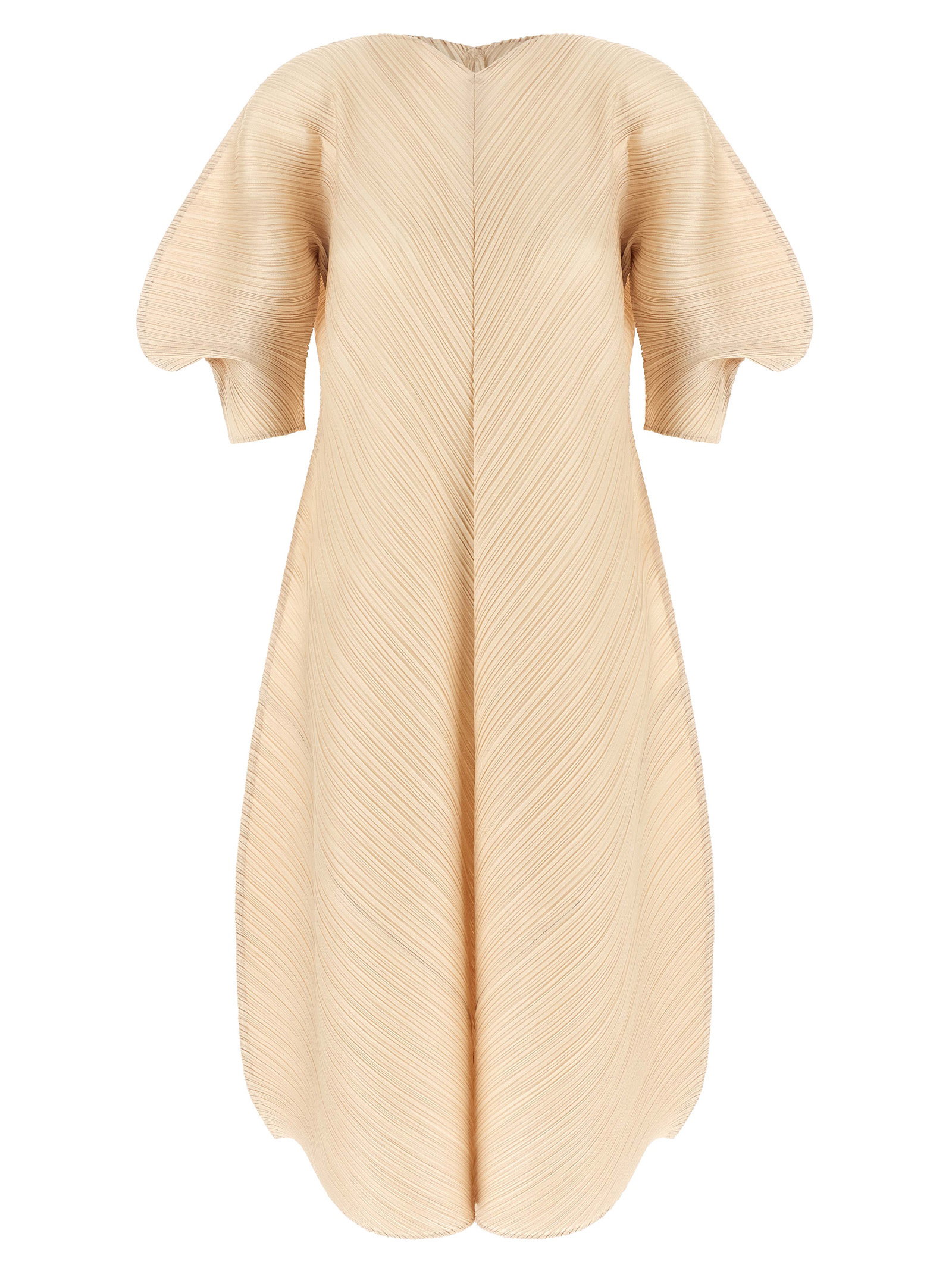 Pleats Please Issey Miyake Sculptural Sleeve Dress