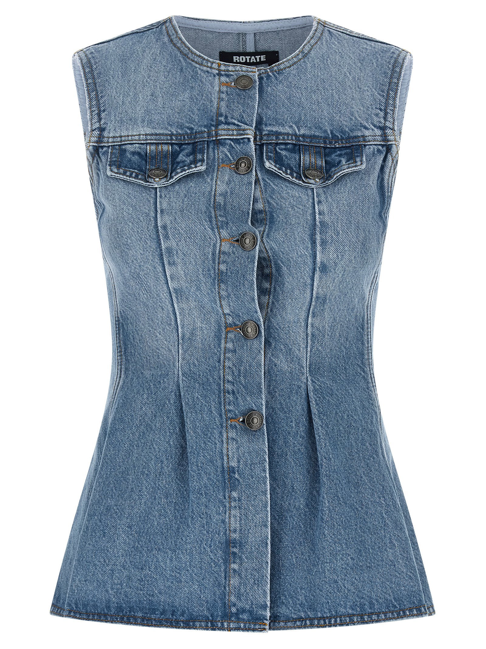 Rotate Birger Christensen Flared Denim Top
