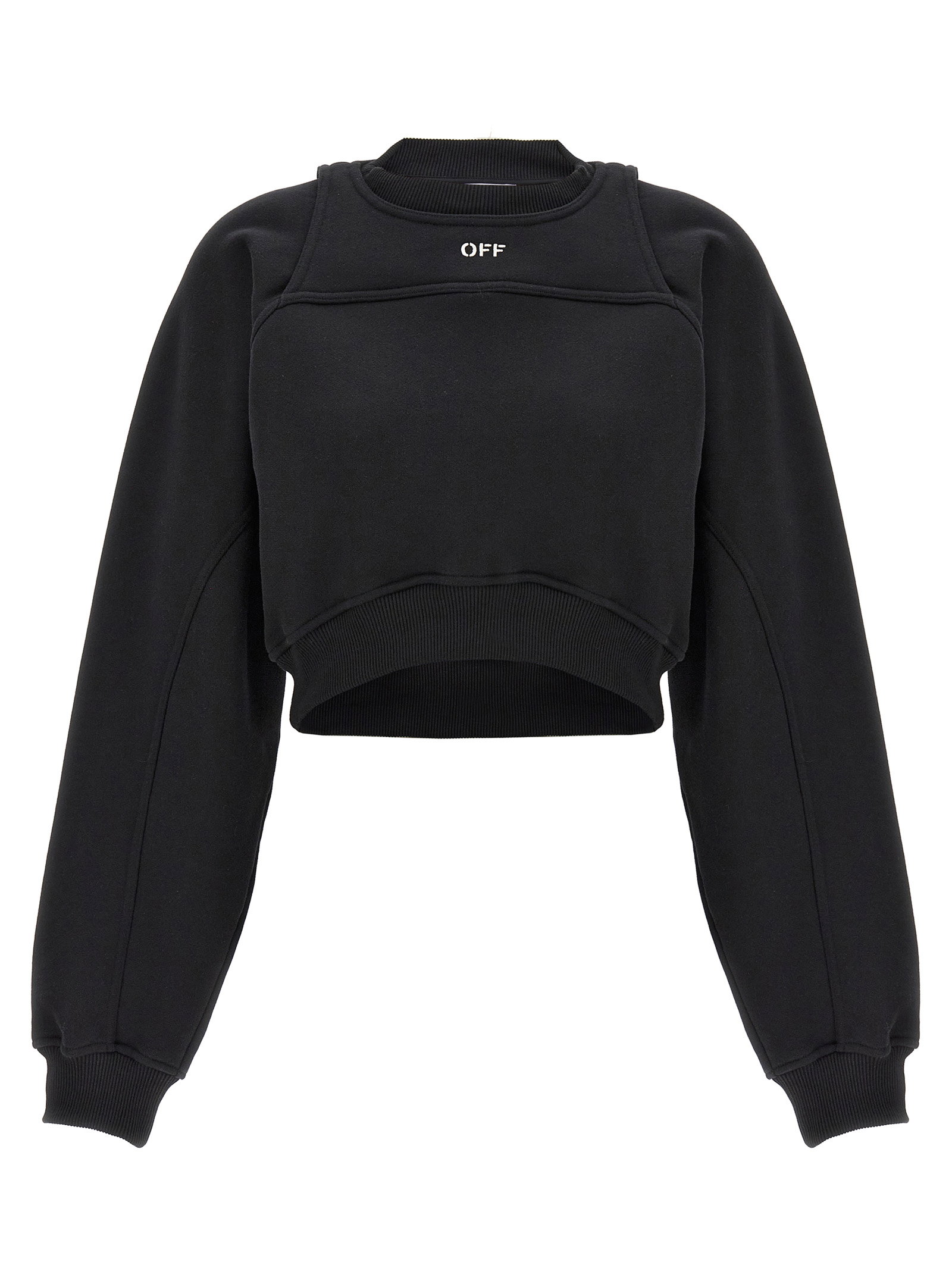 Off White Cropped Sweatshirt