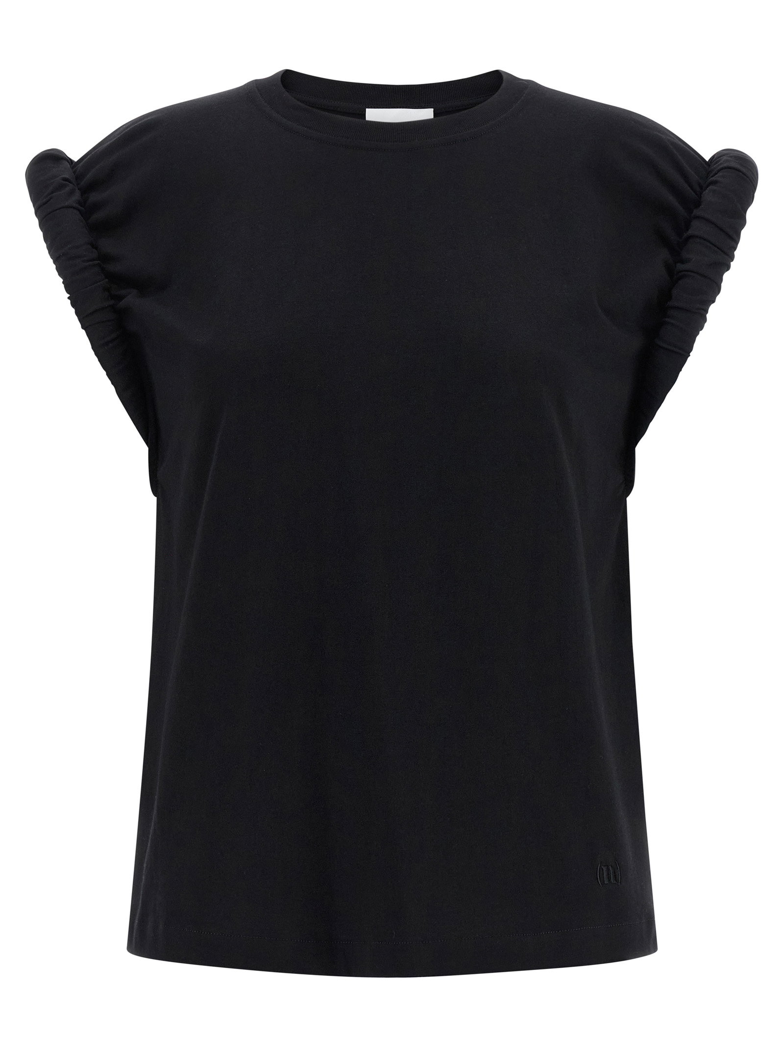 Nude Curled Sleeve T-shirt