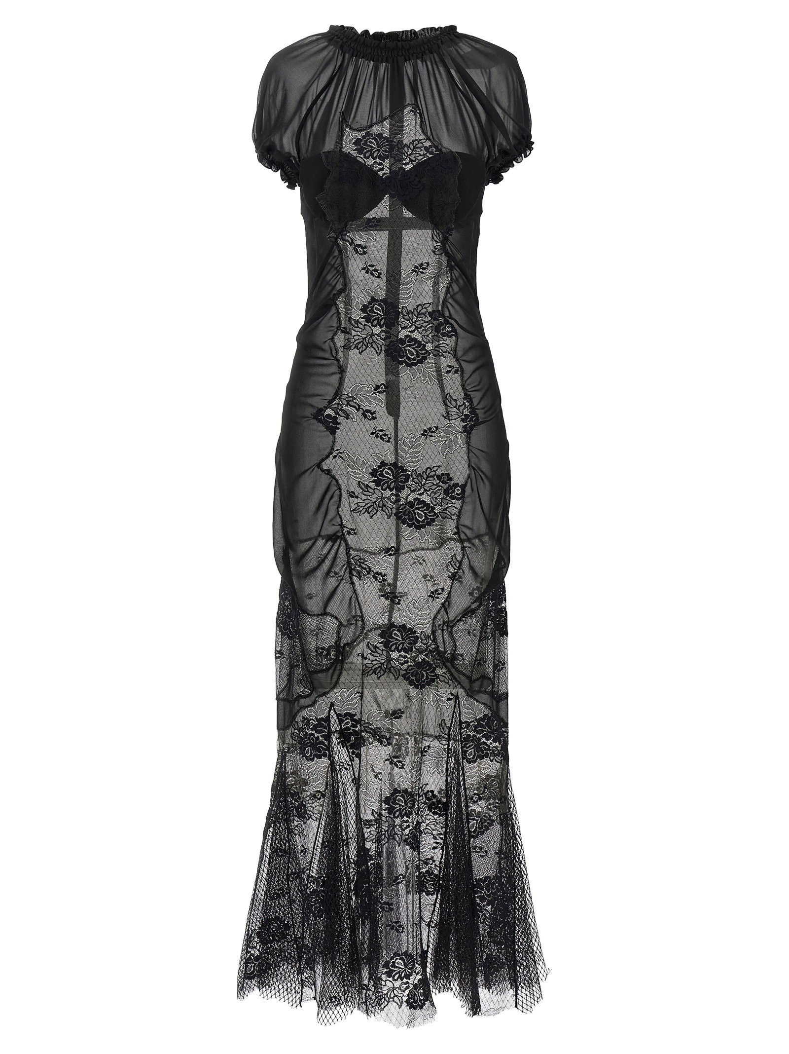 The Attico Lace Tulle Dress