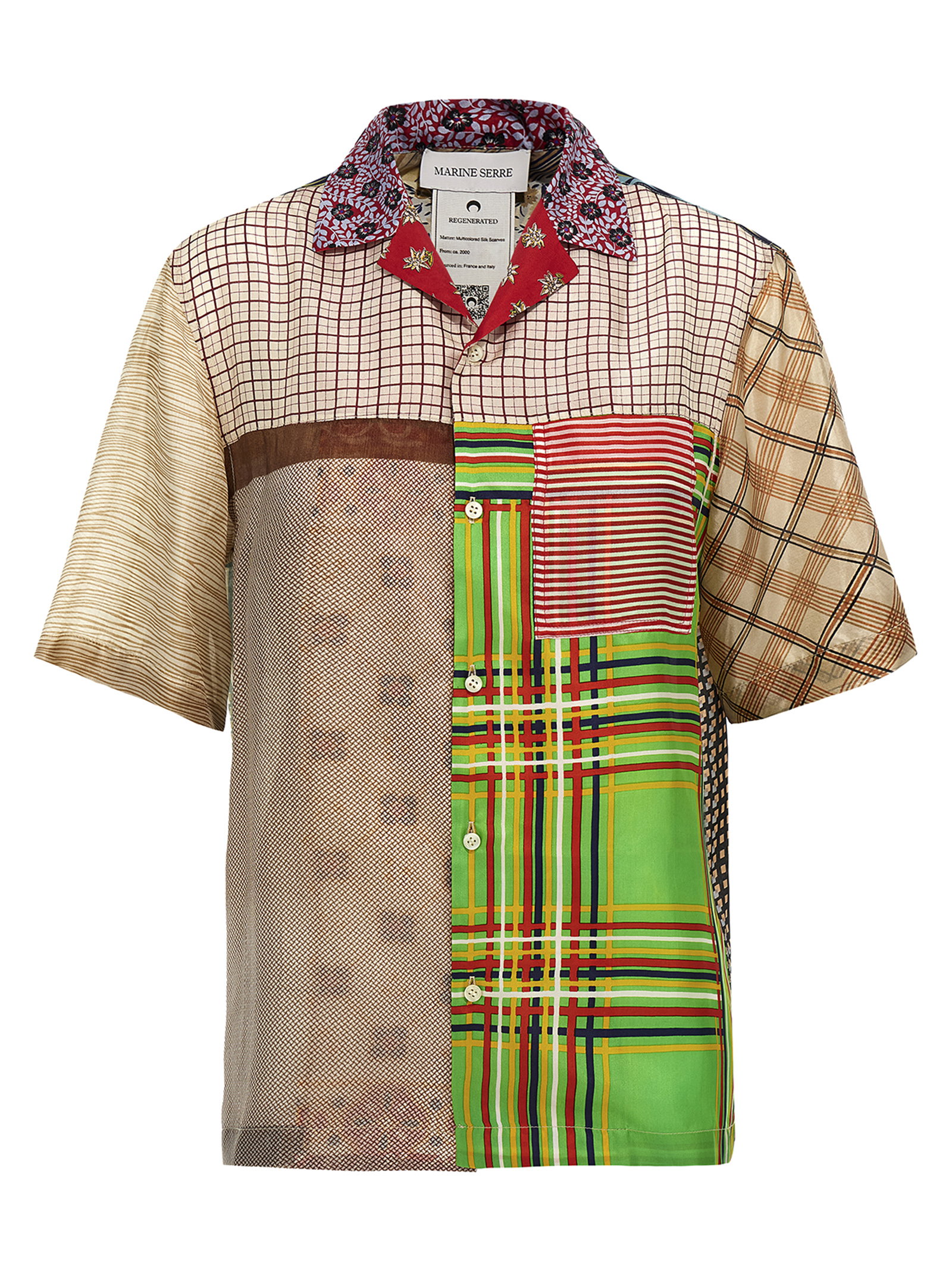 Marine Serre Regenerated Silk Scarves Bowling Shirt