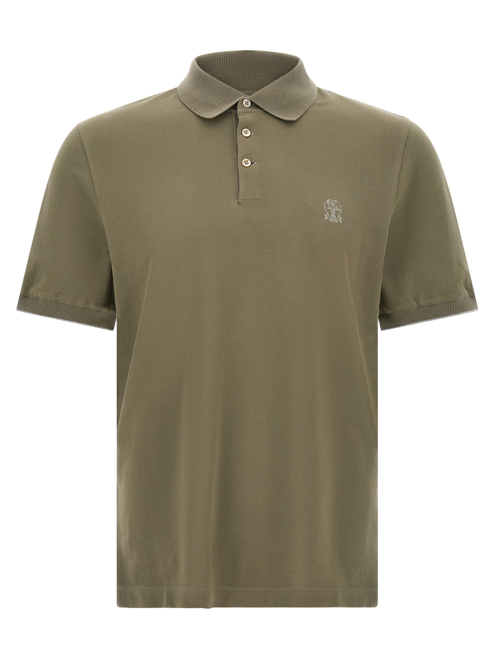 Brunello Cucinelli Logo Piqué Polo Shirt