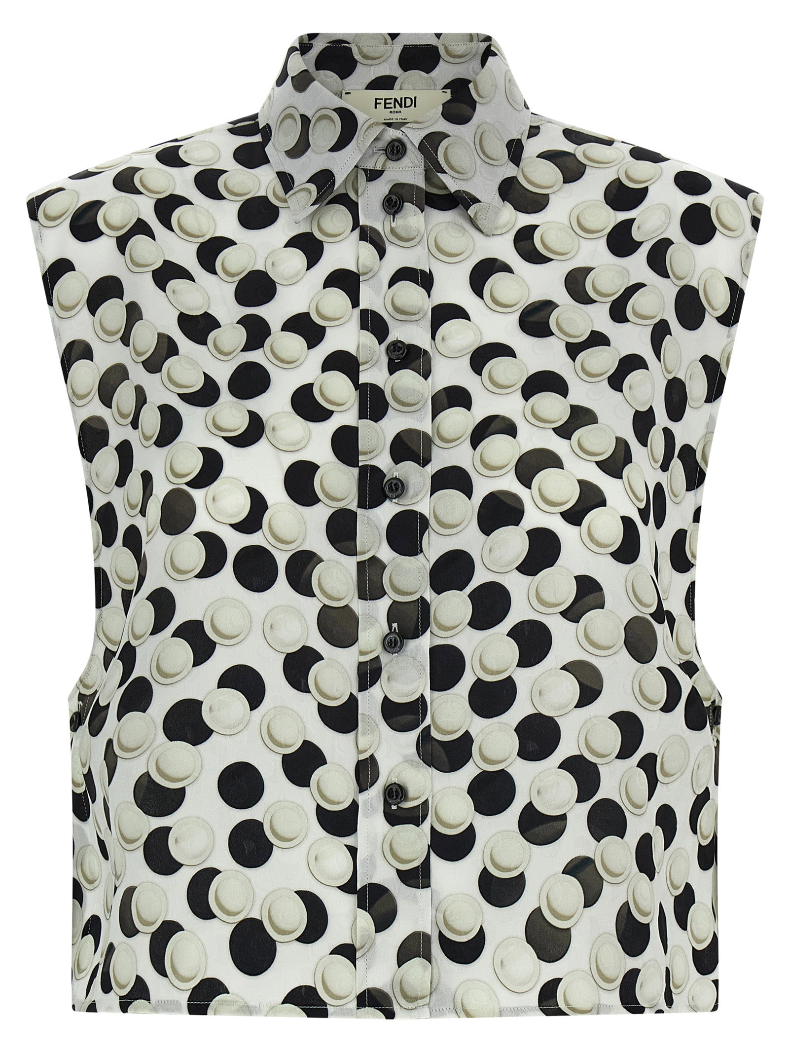 Fendi Polka Dot Crop Top