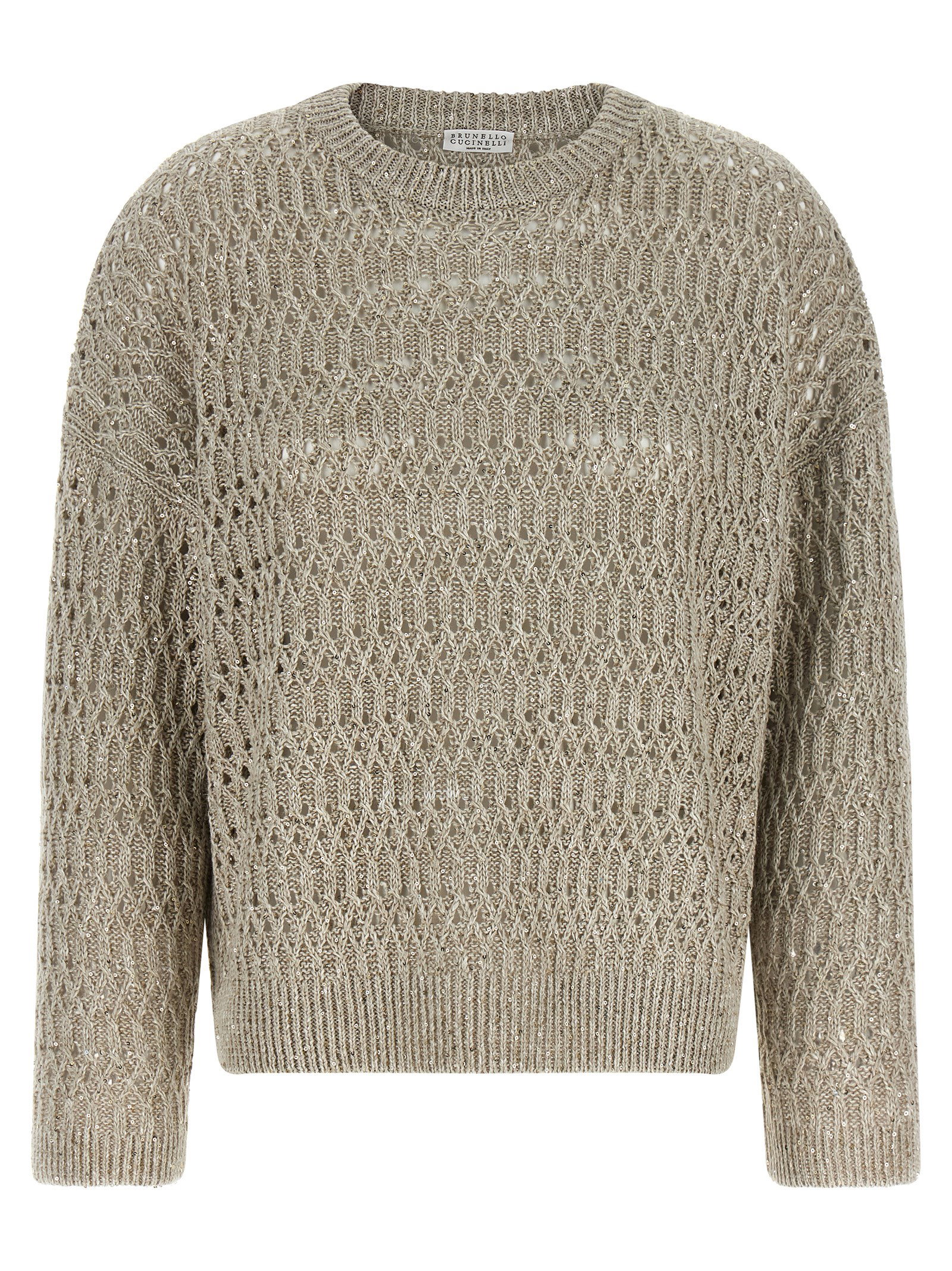 Brunello Cucinelli Dazzling Braids Sweater