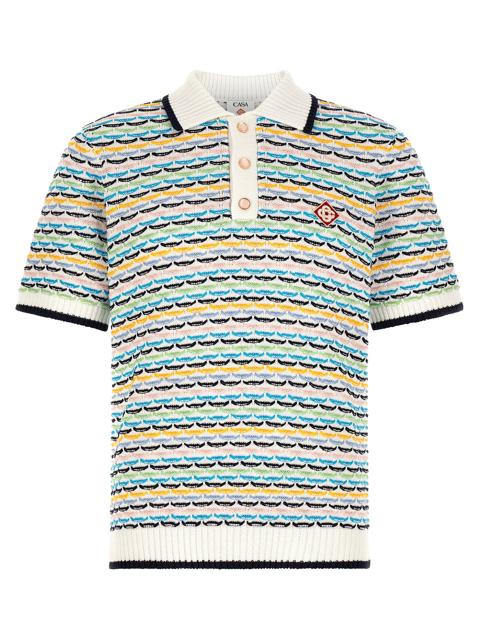 Casablanca Tuck Stitch Polo Shirt