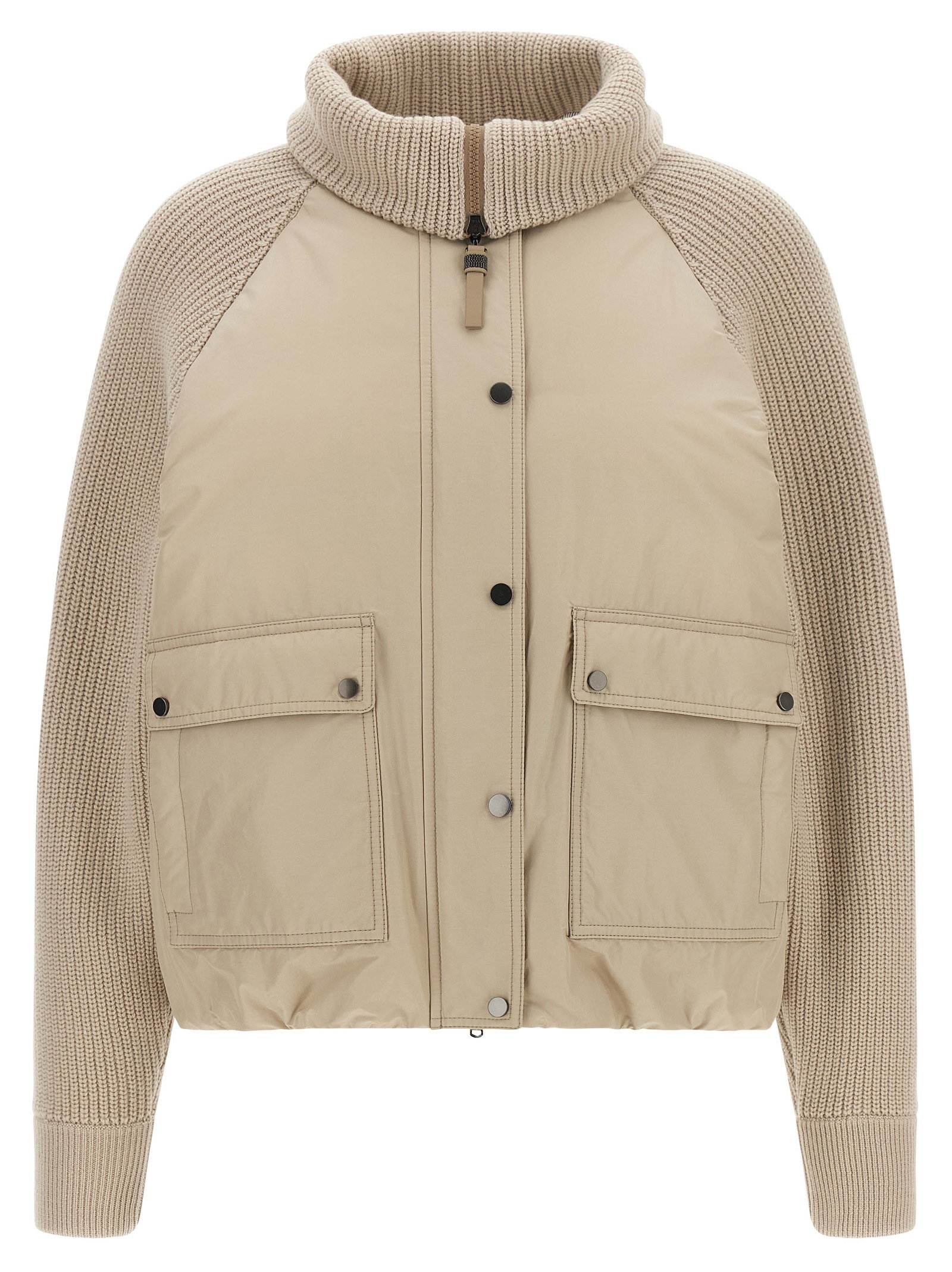 Brunello Cucinelli Knit Insert Down Jacket
