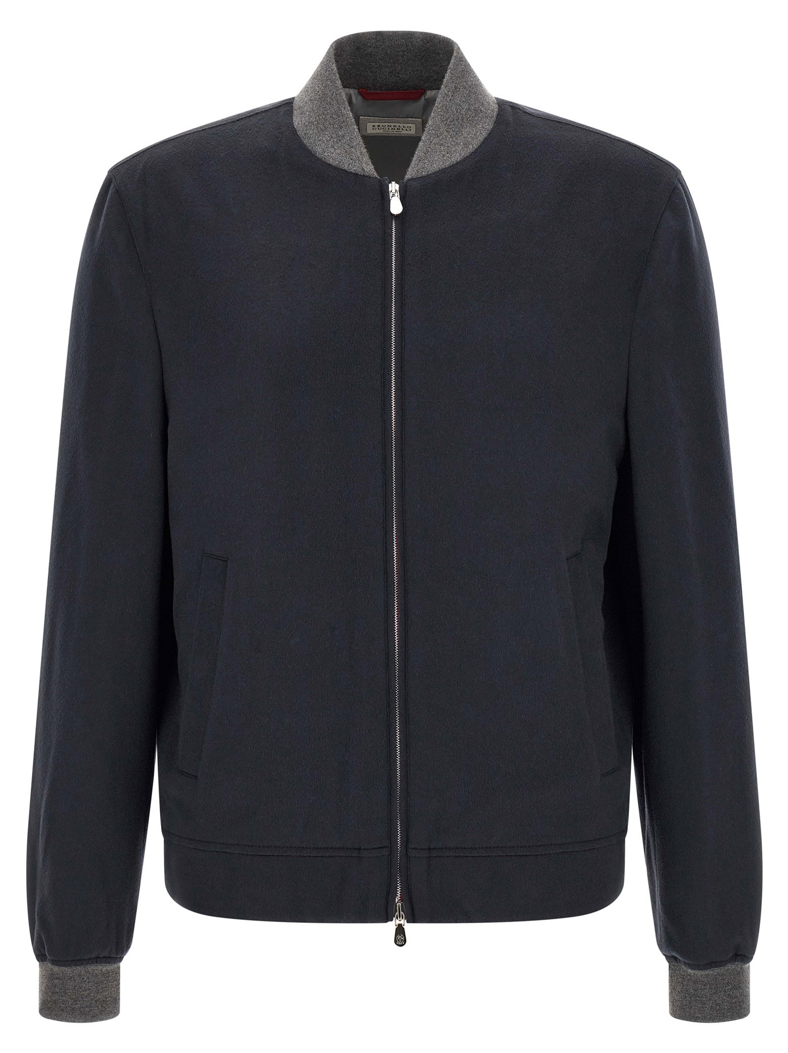 Brunello Cucinelli Light Flannel Bomber Jacket