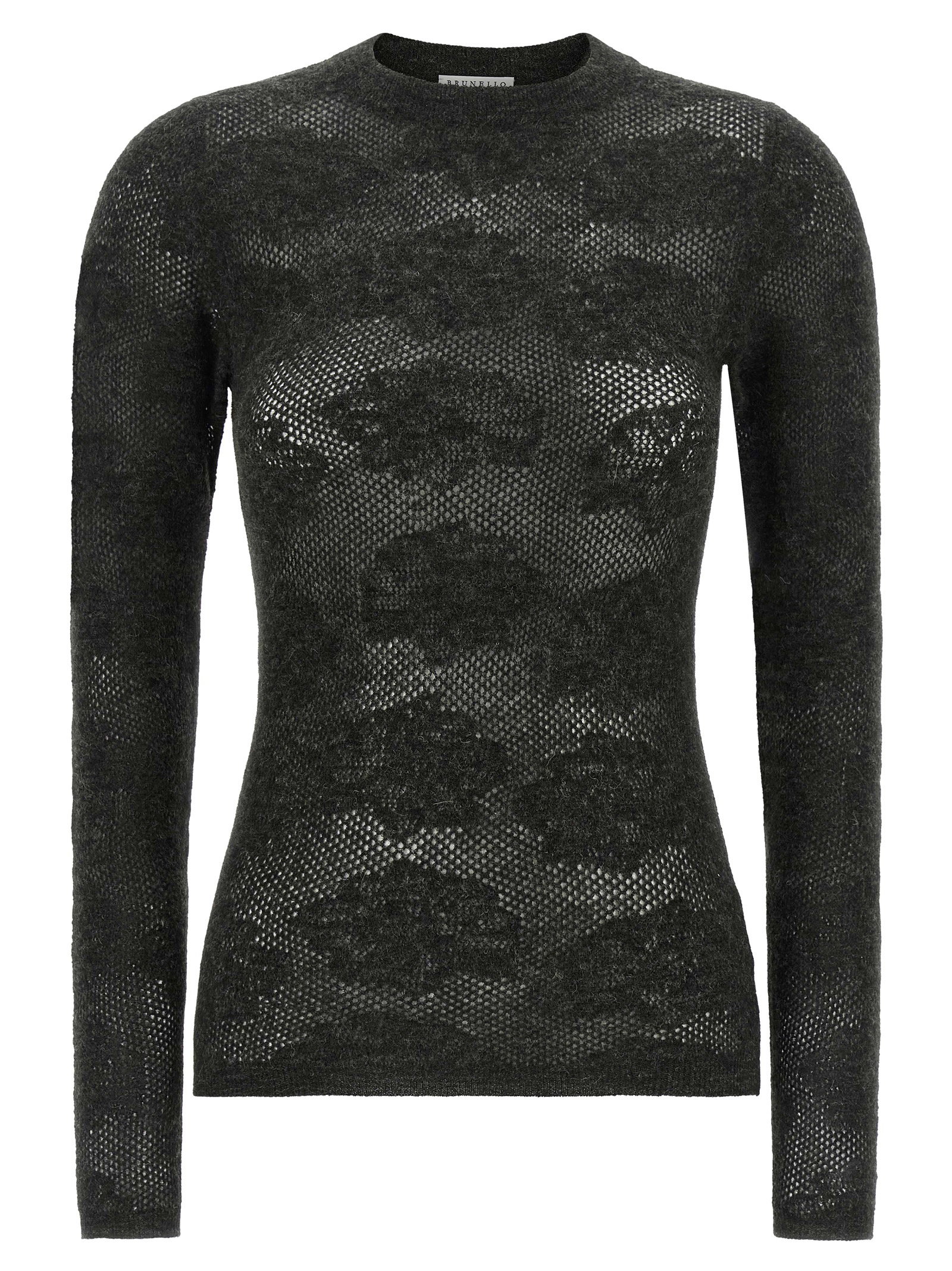 Brunello Cucinelli Flower Lace Sweater