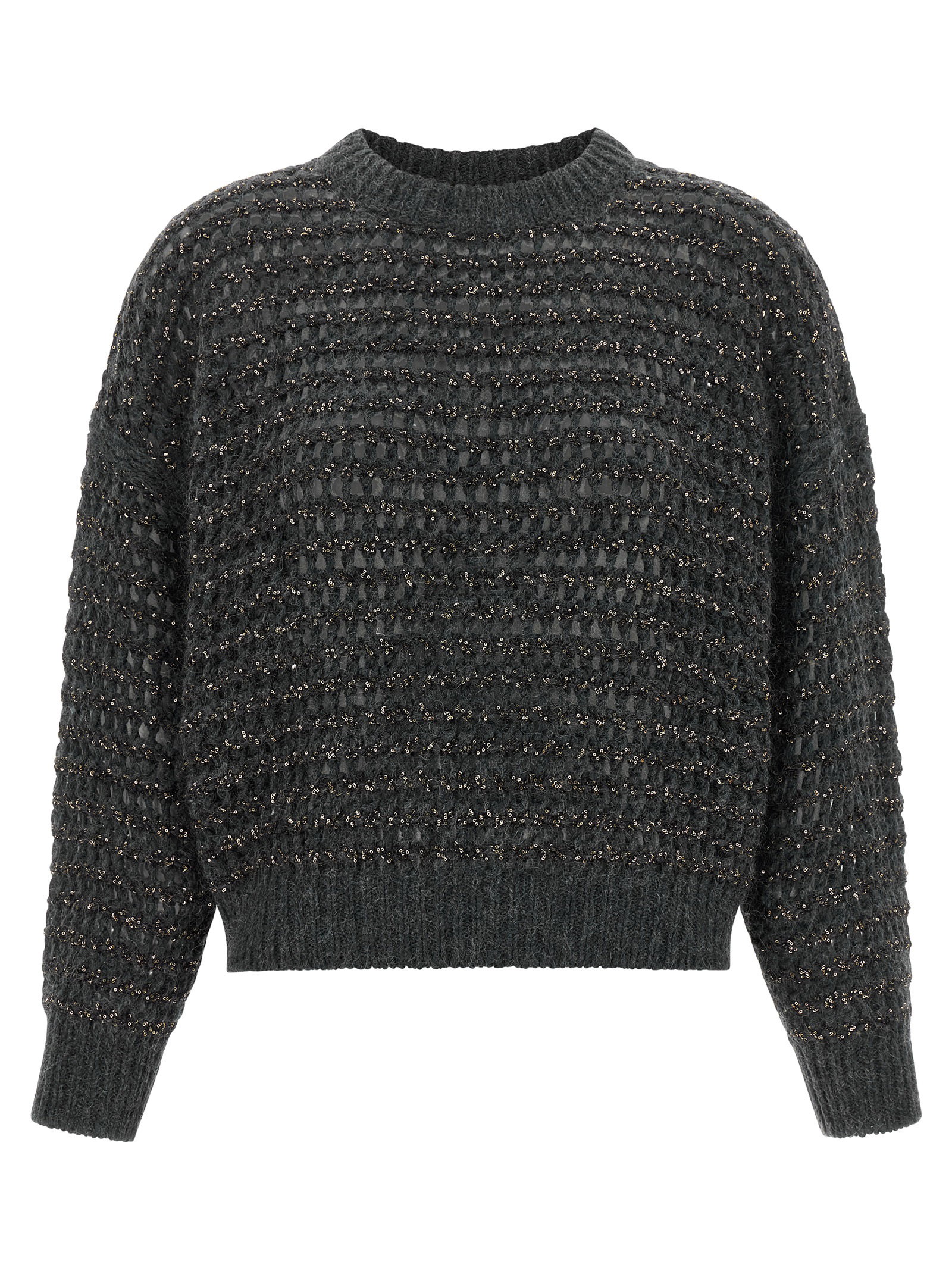 Brunello Cucinelli Dazzling Braids Sweater