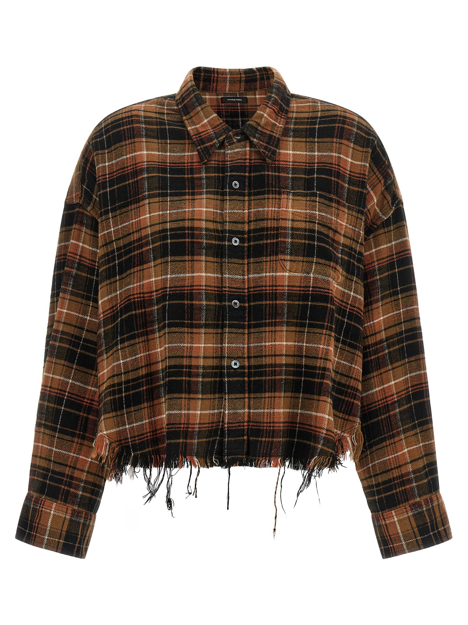 R13 Raw Cut Cropped Shirt