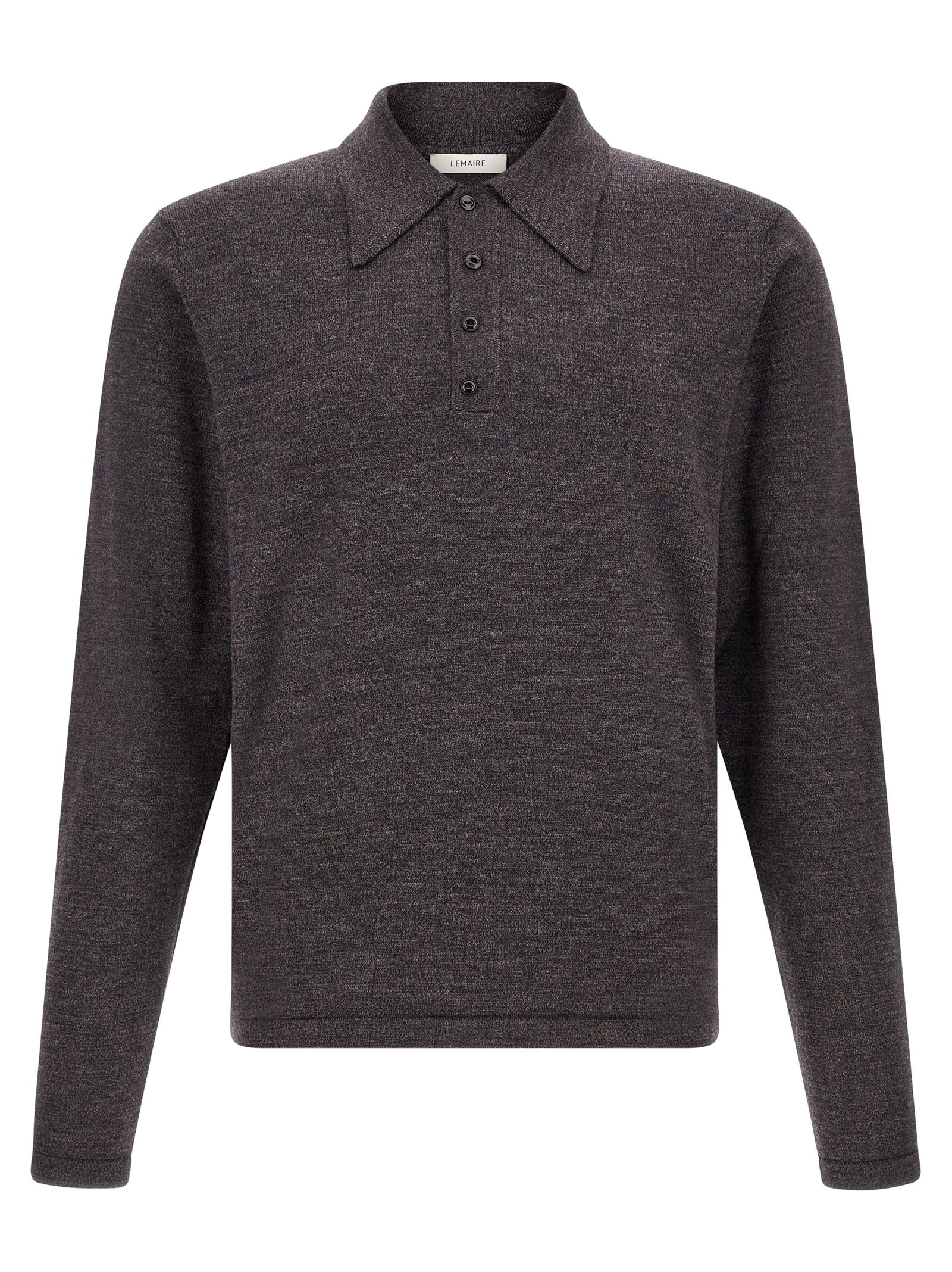 Lemaire Mouliné Wool Polo Shirt