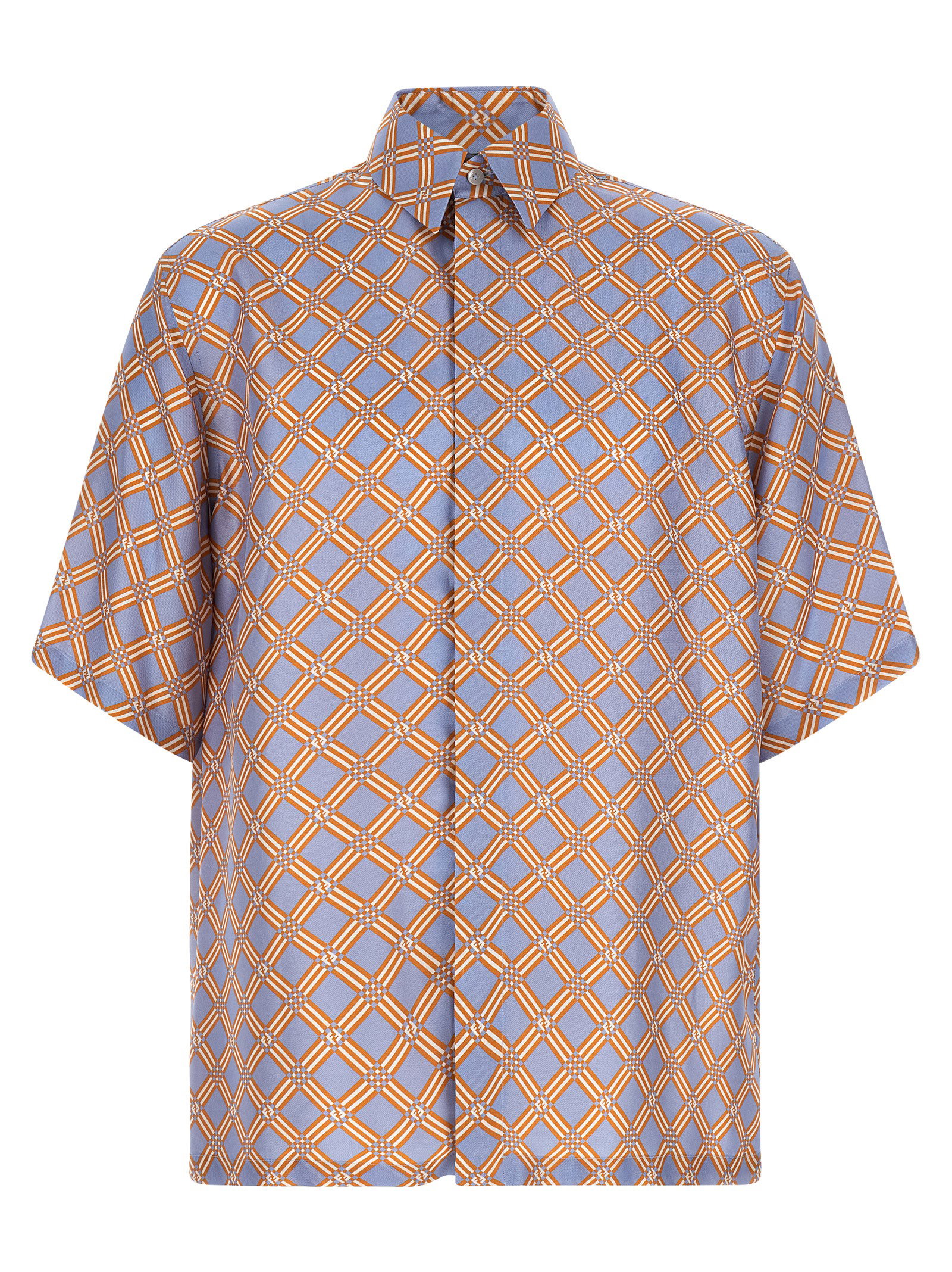 Fendi Net Print Silk Shirt