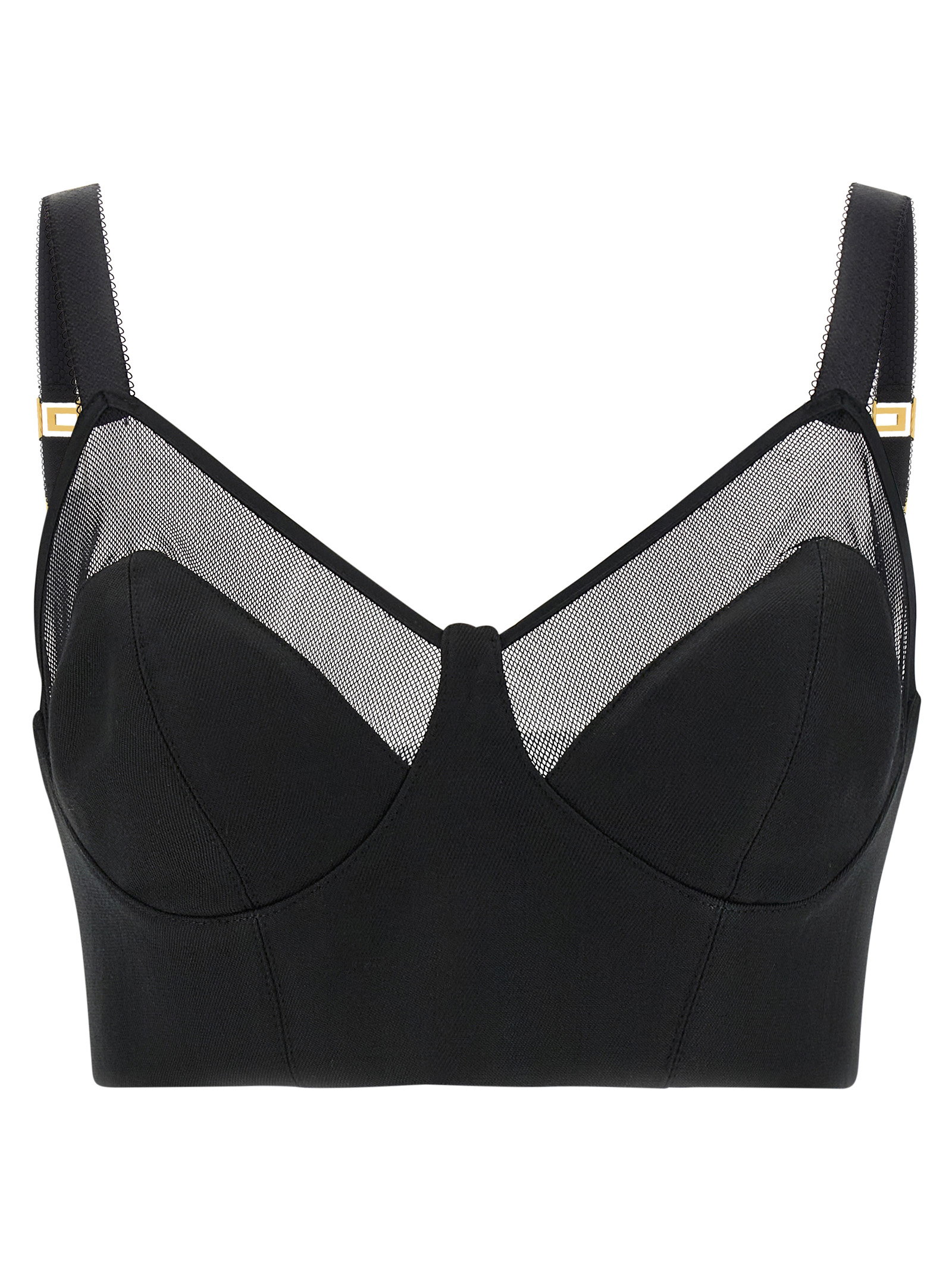 Elisabetta Franchi Cool Wool And Tulle Top