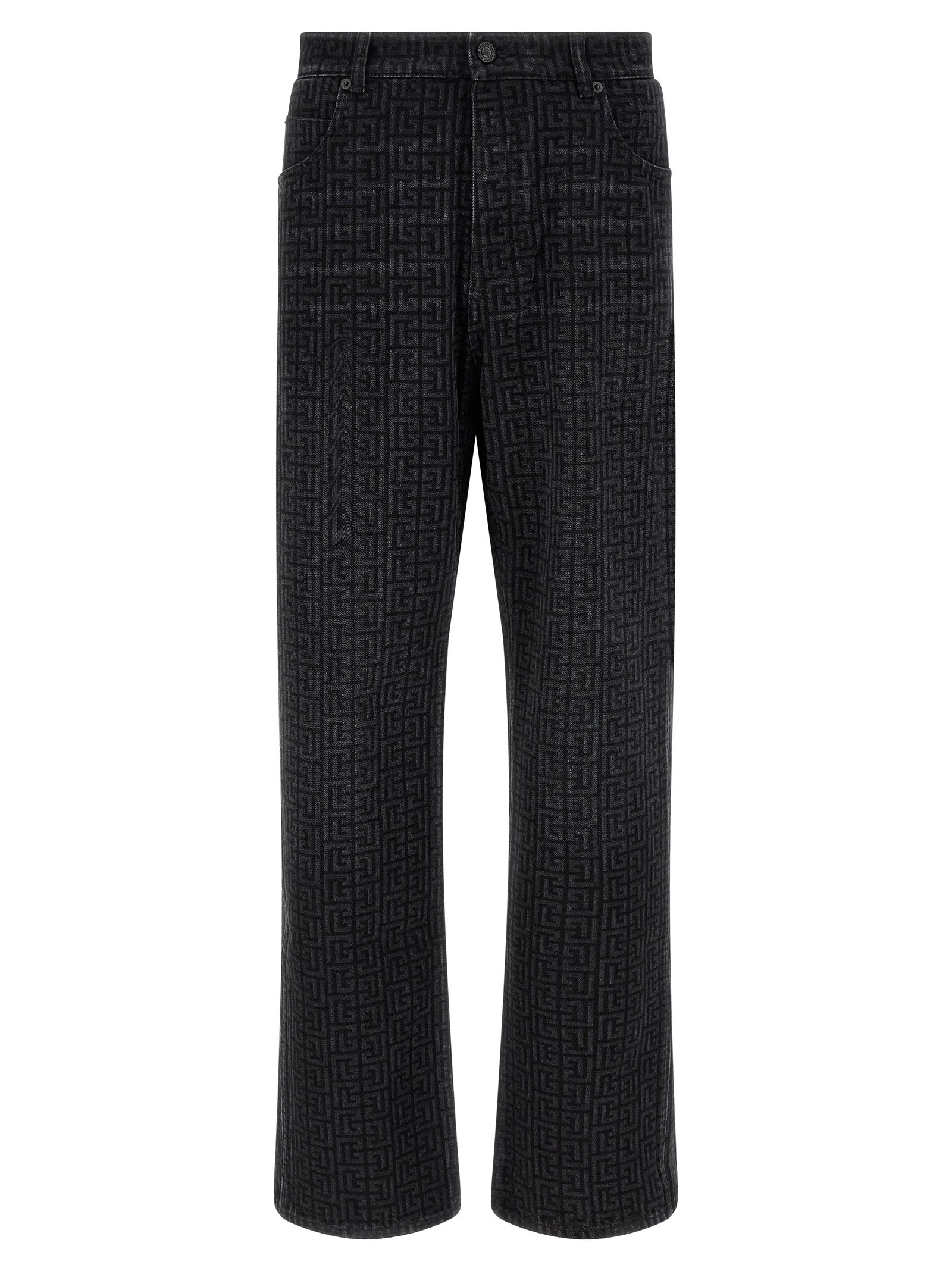 Balmain Monogram Pattern Jeans
