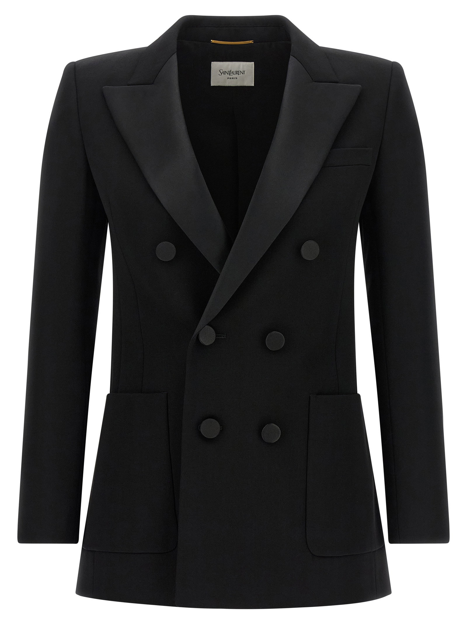Saint Laurent Satin Lapel Blazer