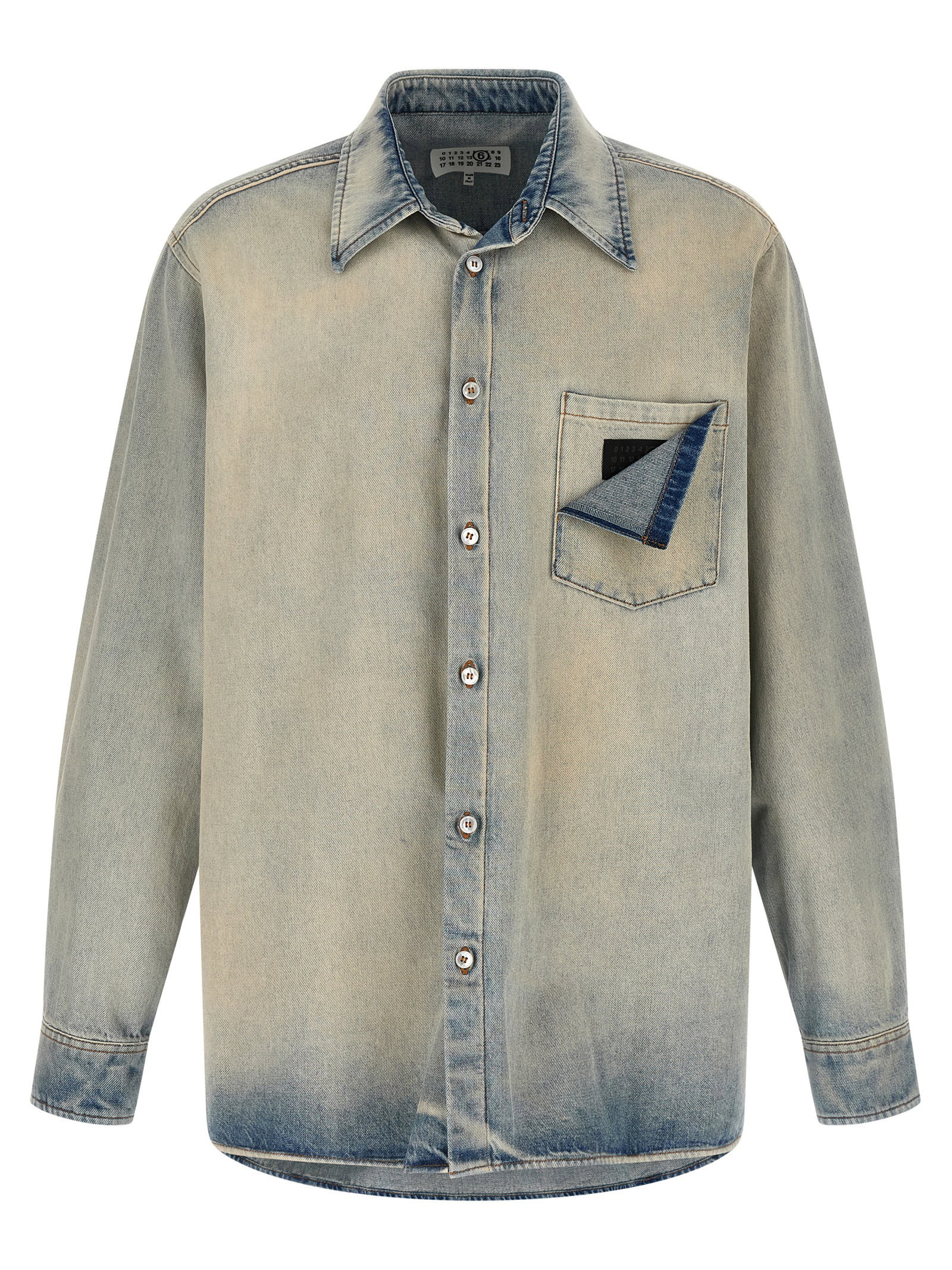 Mm6 Maison Margiela Numeric Signature Mm6 Denim Shirt
