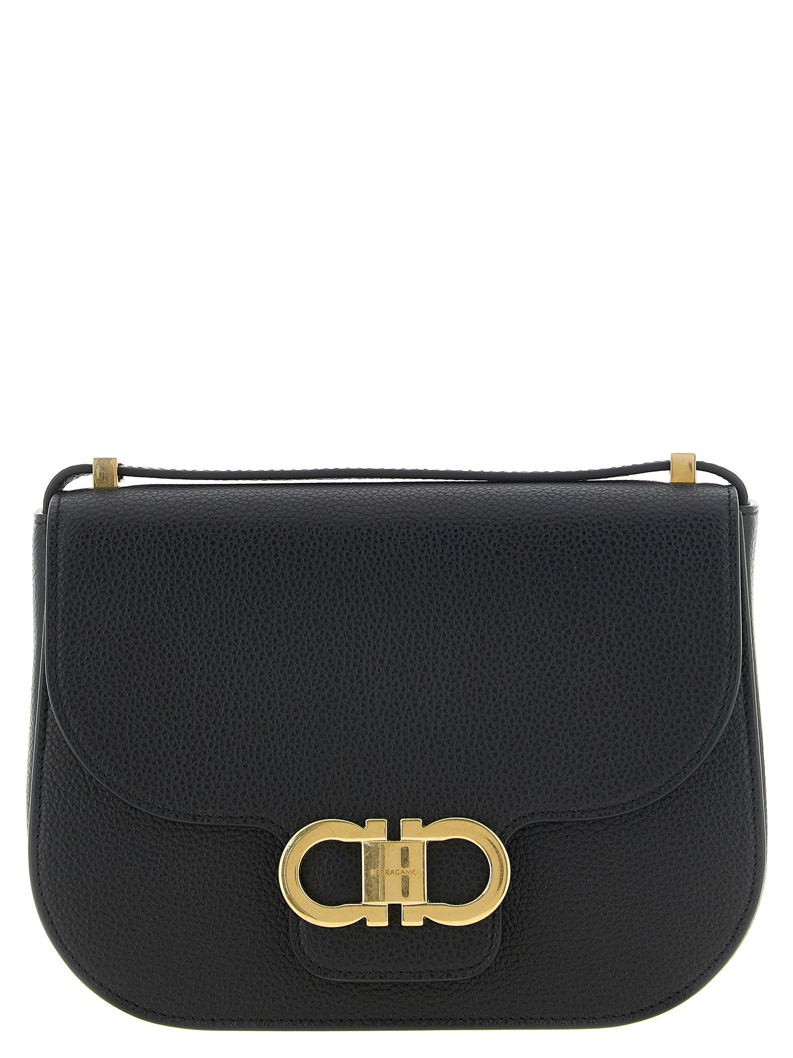 Ferragamo North-south Double Gancini Crossbody Bag