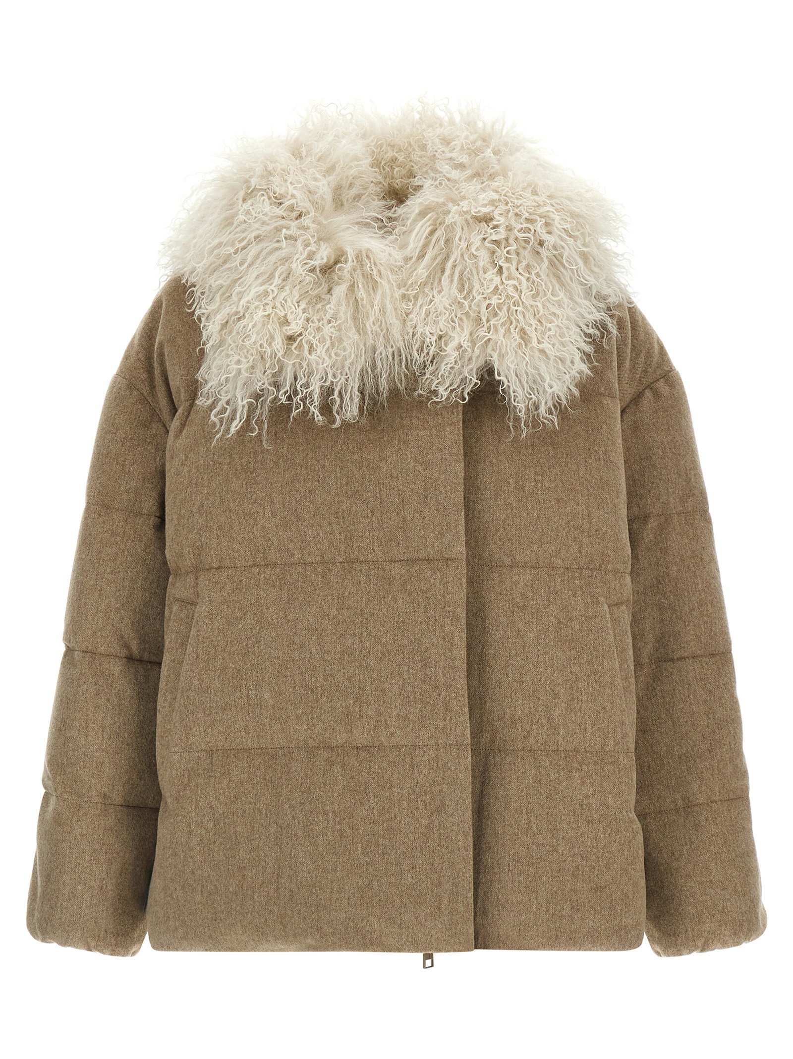 Army Yves Salomon Removable Insert Down Jacket