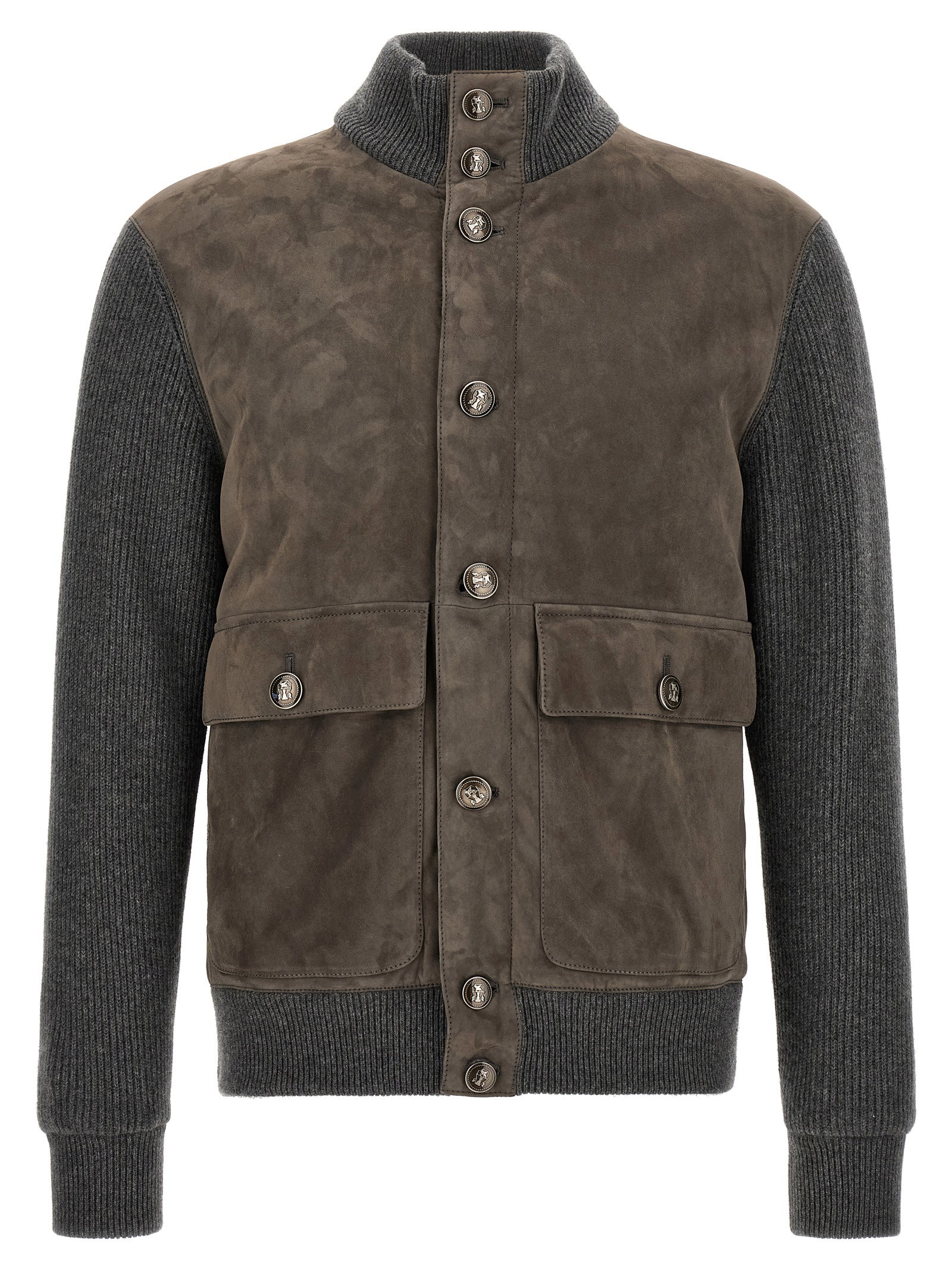 Brunello Cucinelli Suede And Wool Jacket