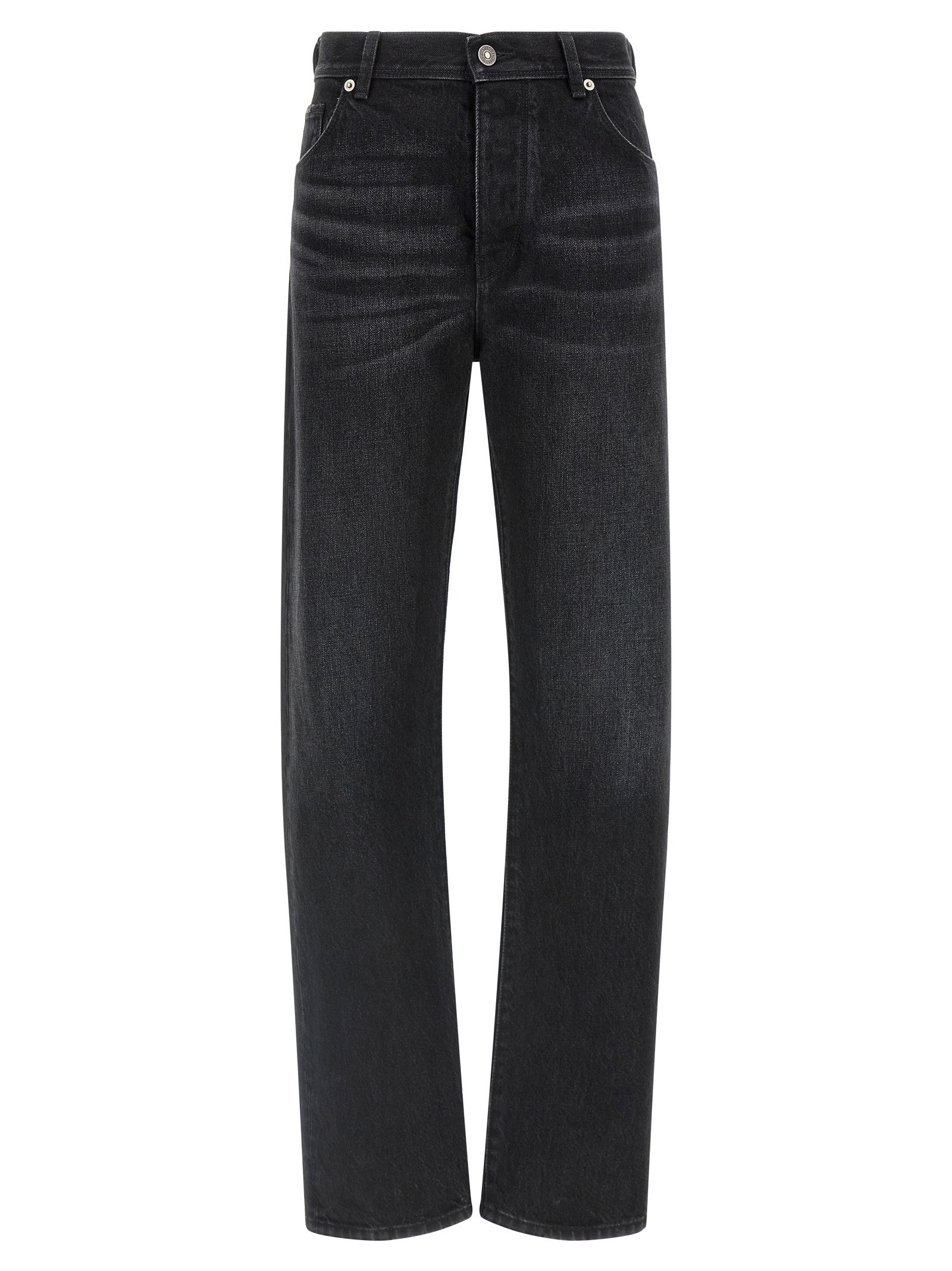 Fendi Yellow Stitching Jeans With Visible Thread