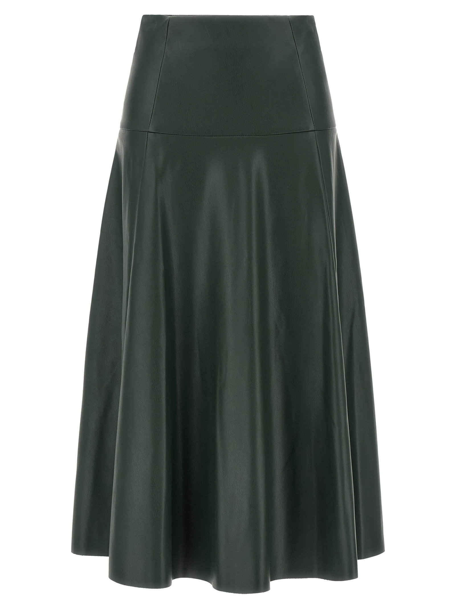 Nude Eco-leather Skirt